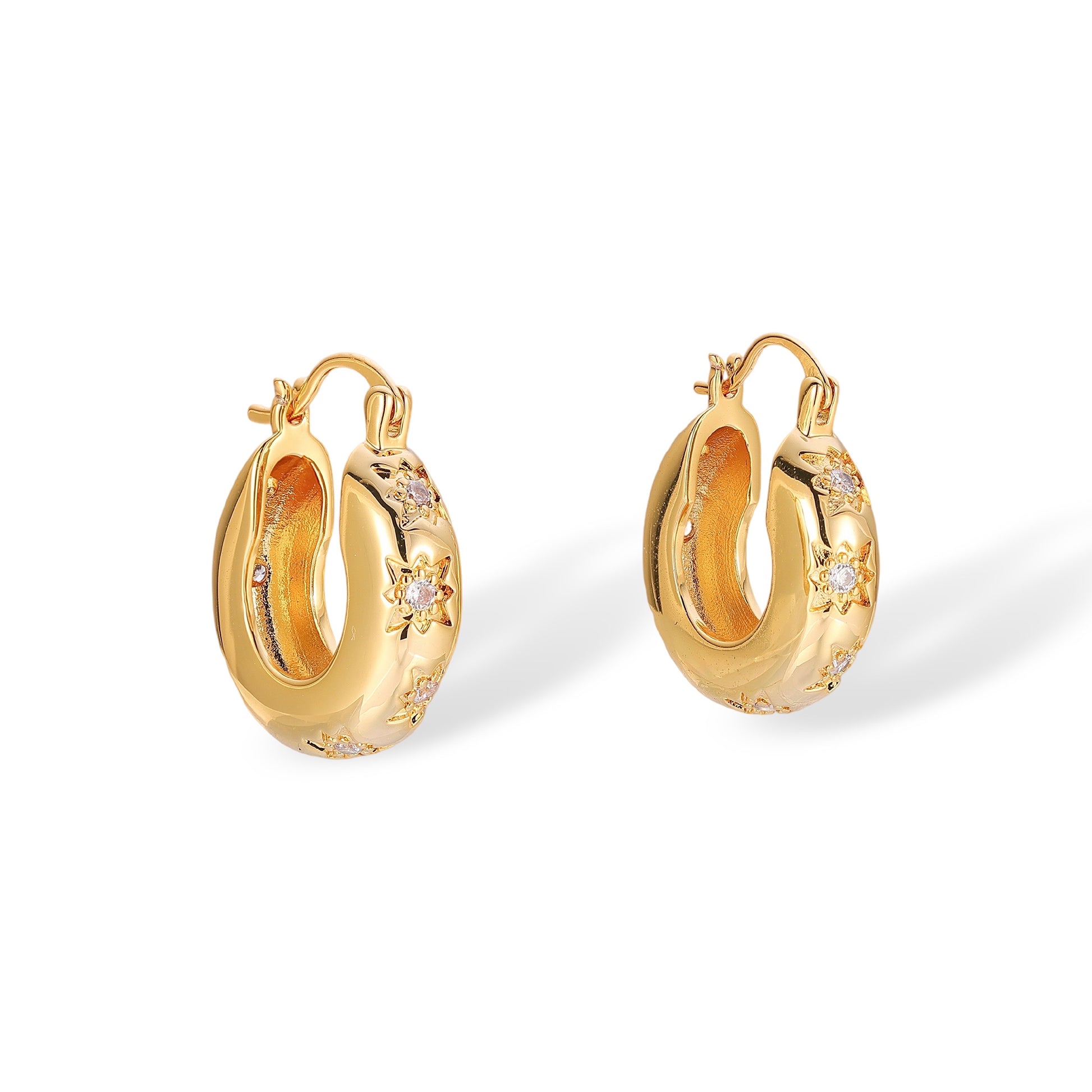Imma 18K Gold Star Earrings