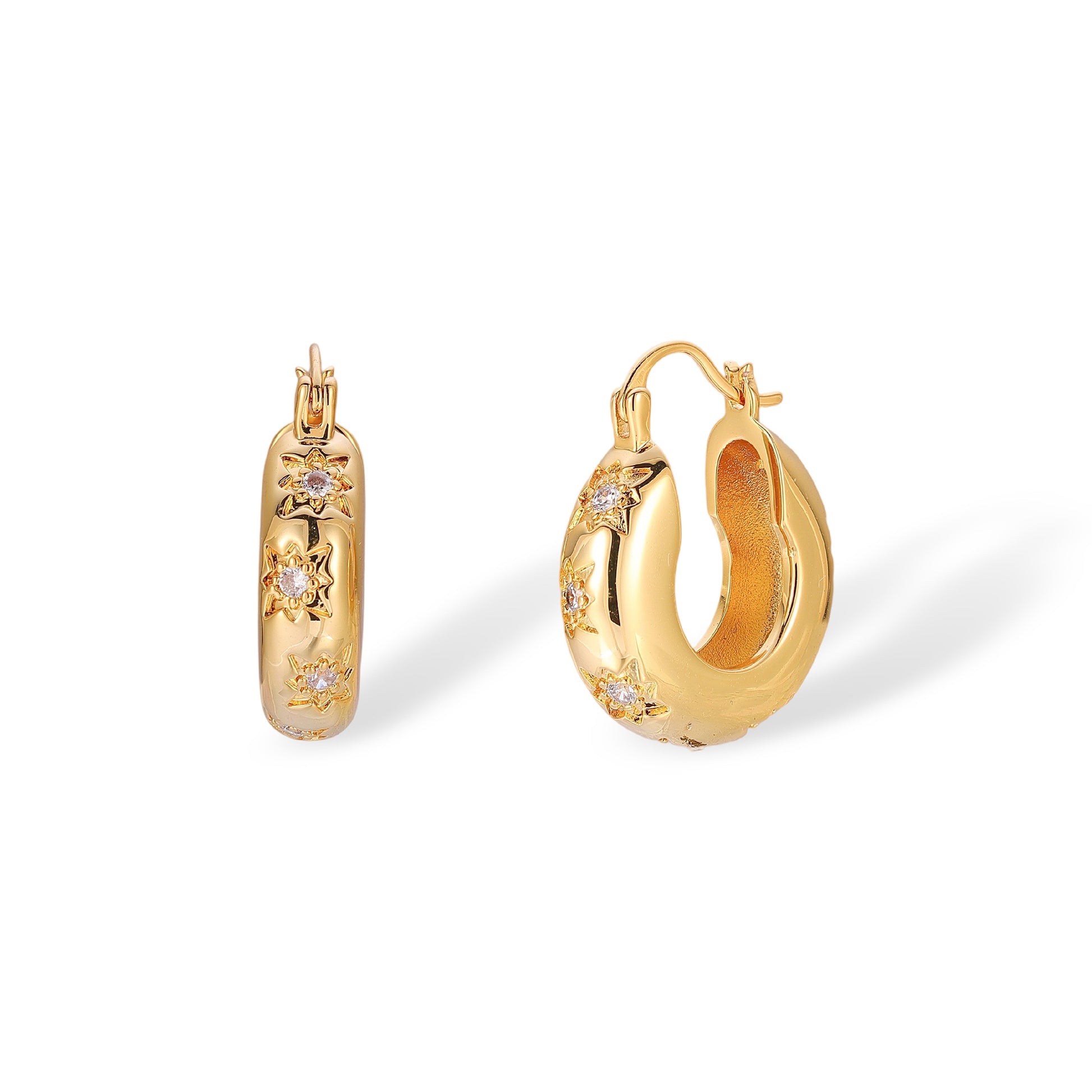 Imma 18K Gold Star Earrings