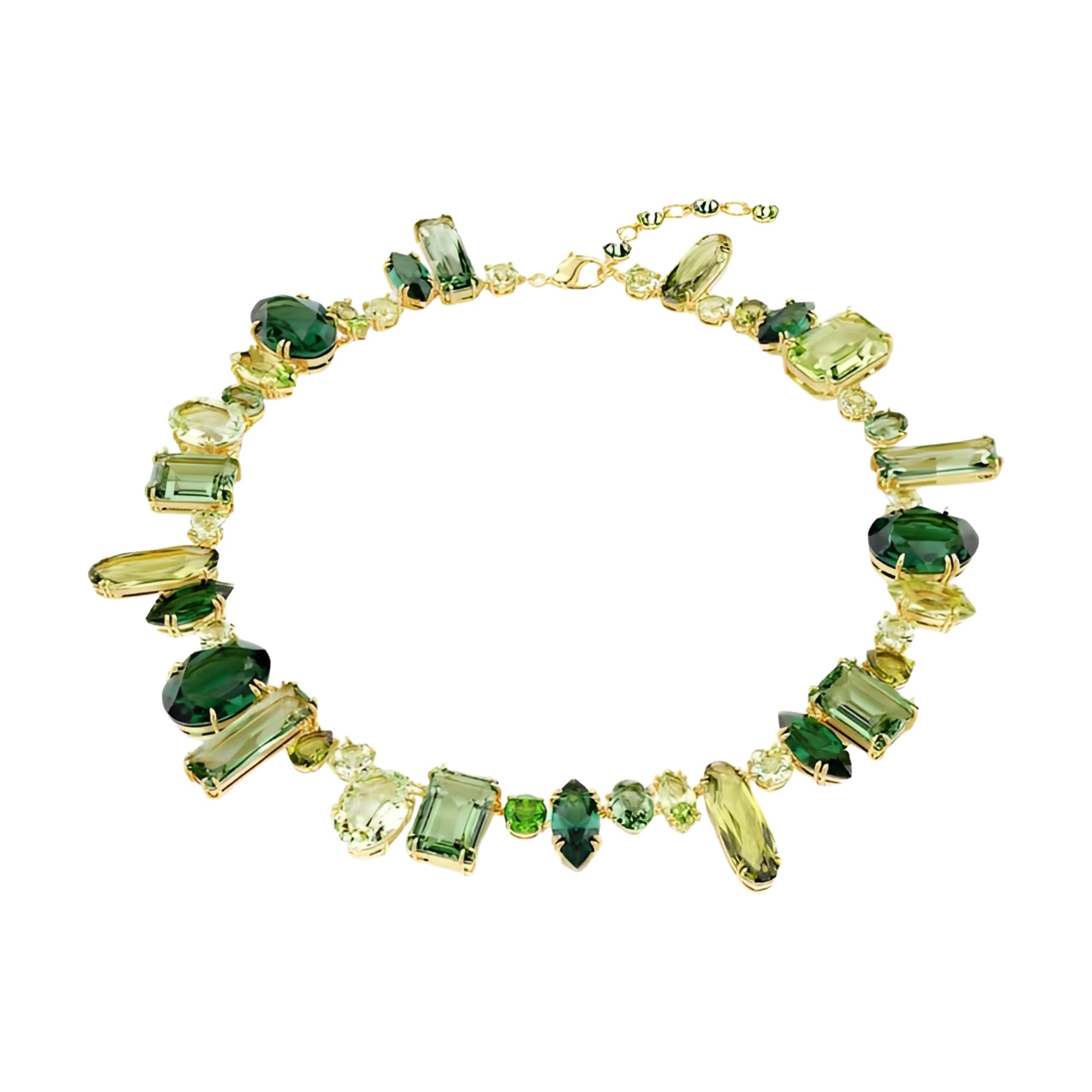Ingeborg Green Mixed Shapes Necklace