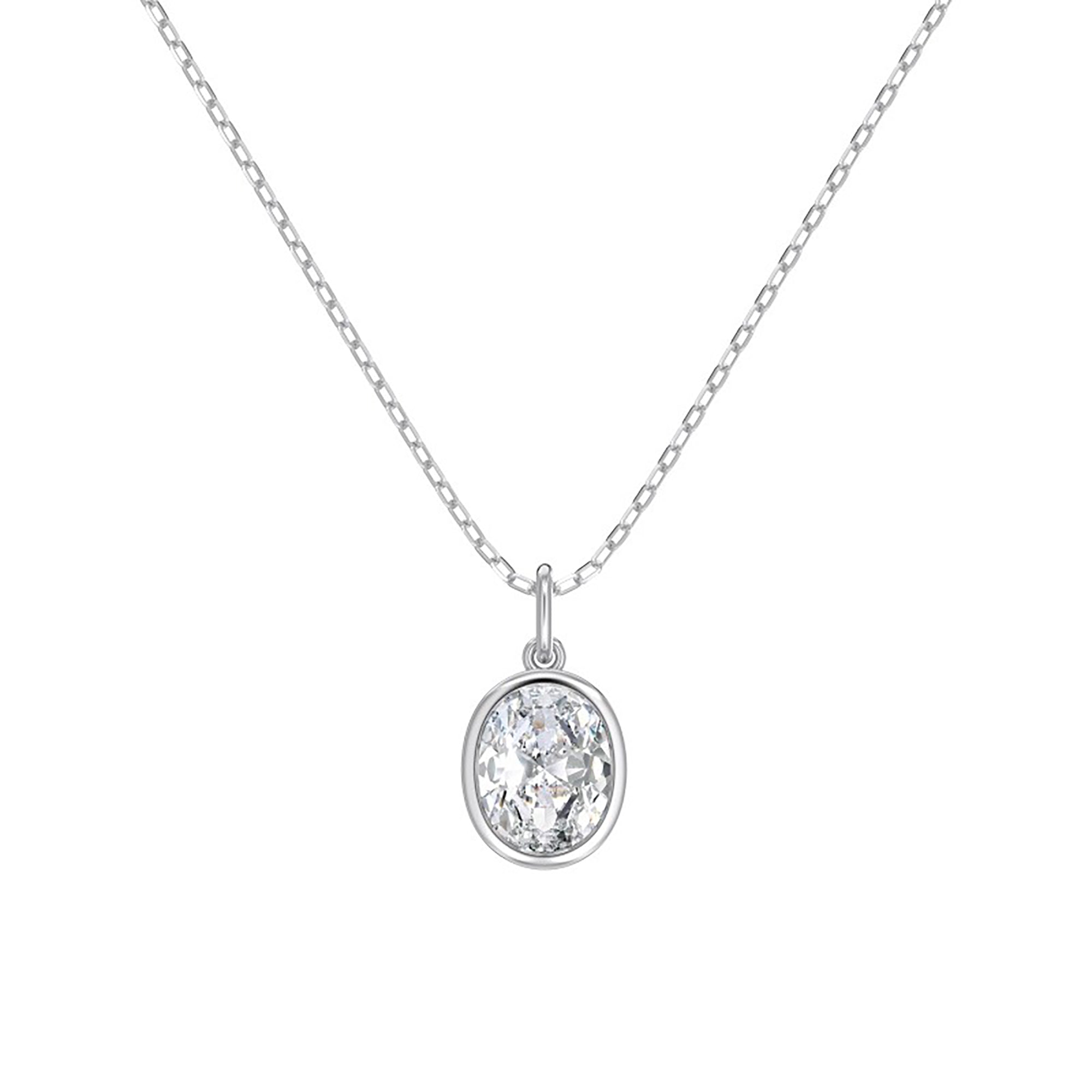 Ingrun White Oval Necklace