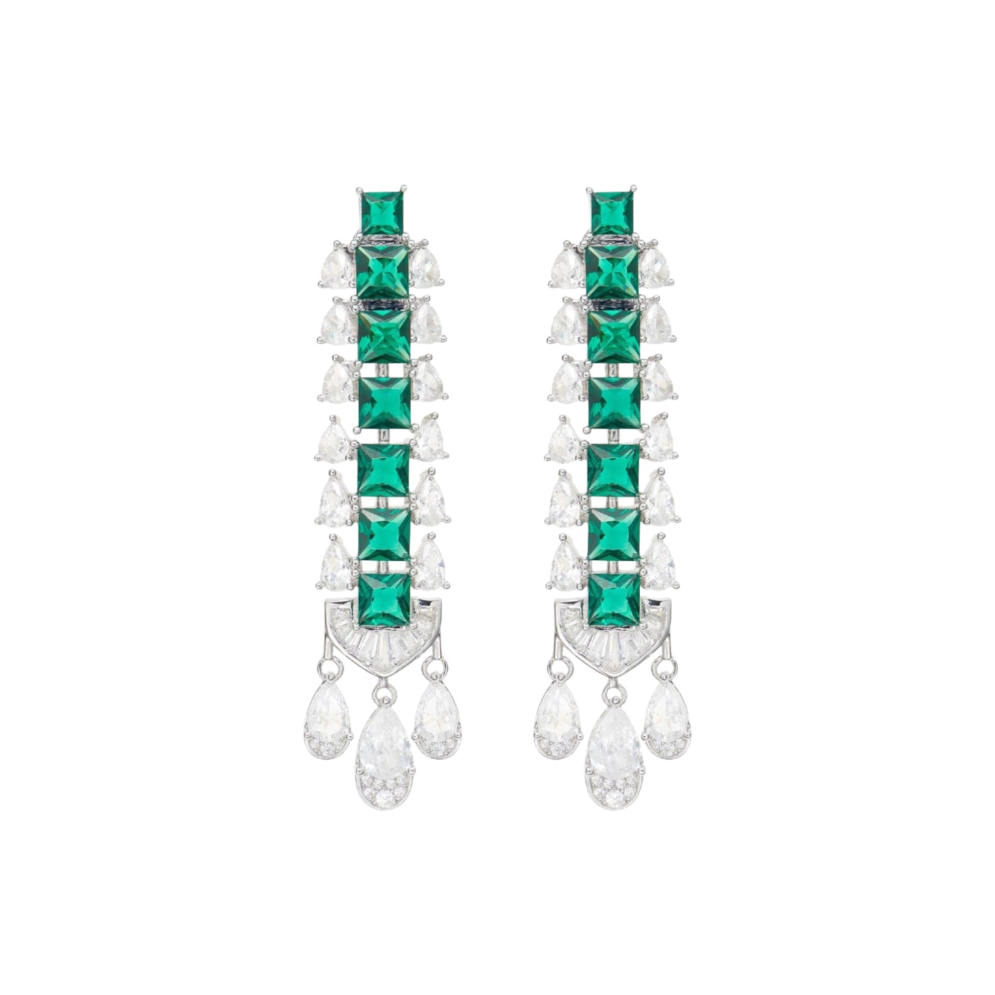 Ingtrud Square Teardrop Drop Earrings