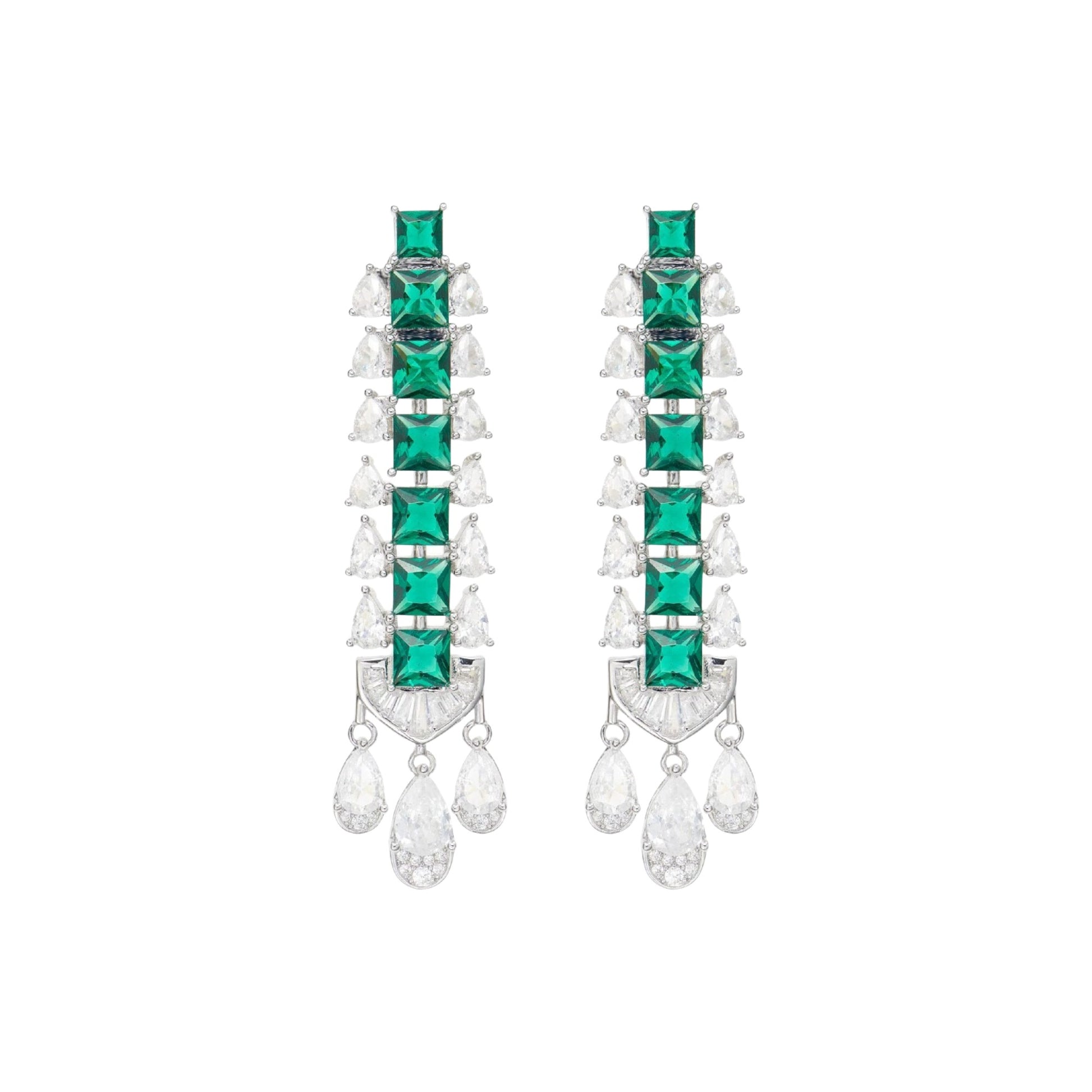 Ingtrud Square Teardrop Drop Earrings