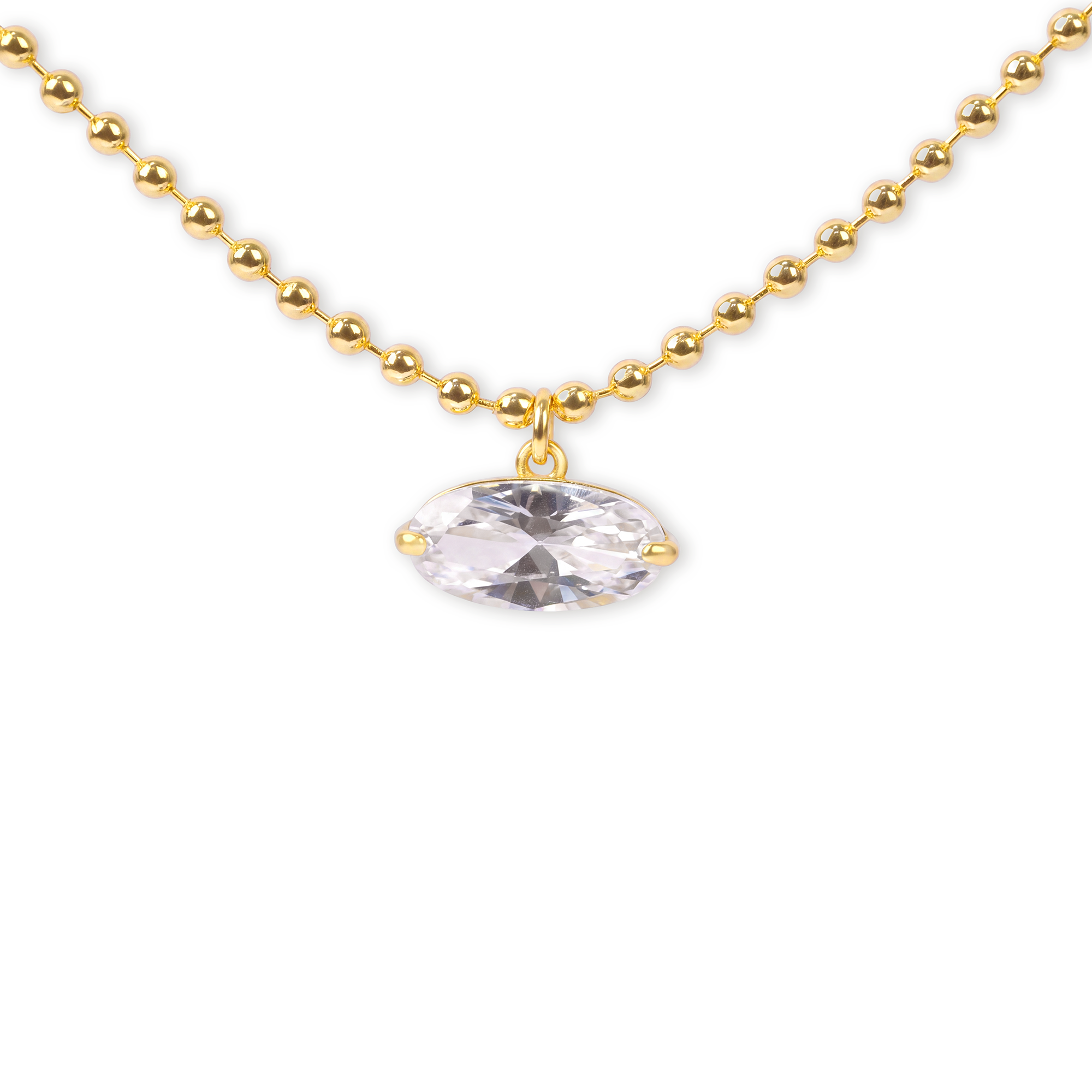 Inken 14K Gold Oval Necklace