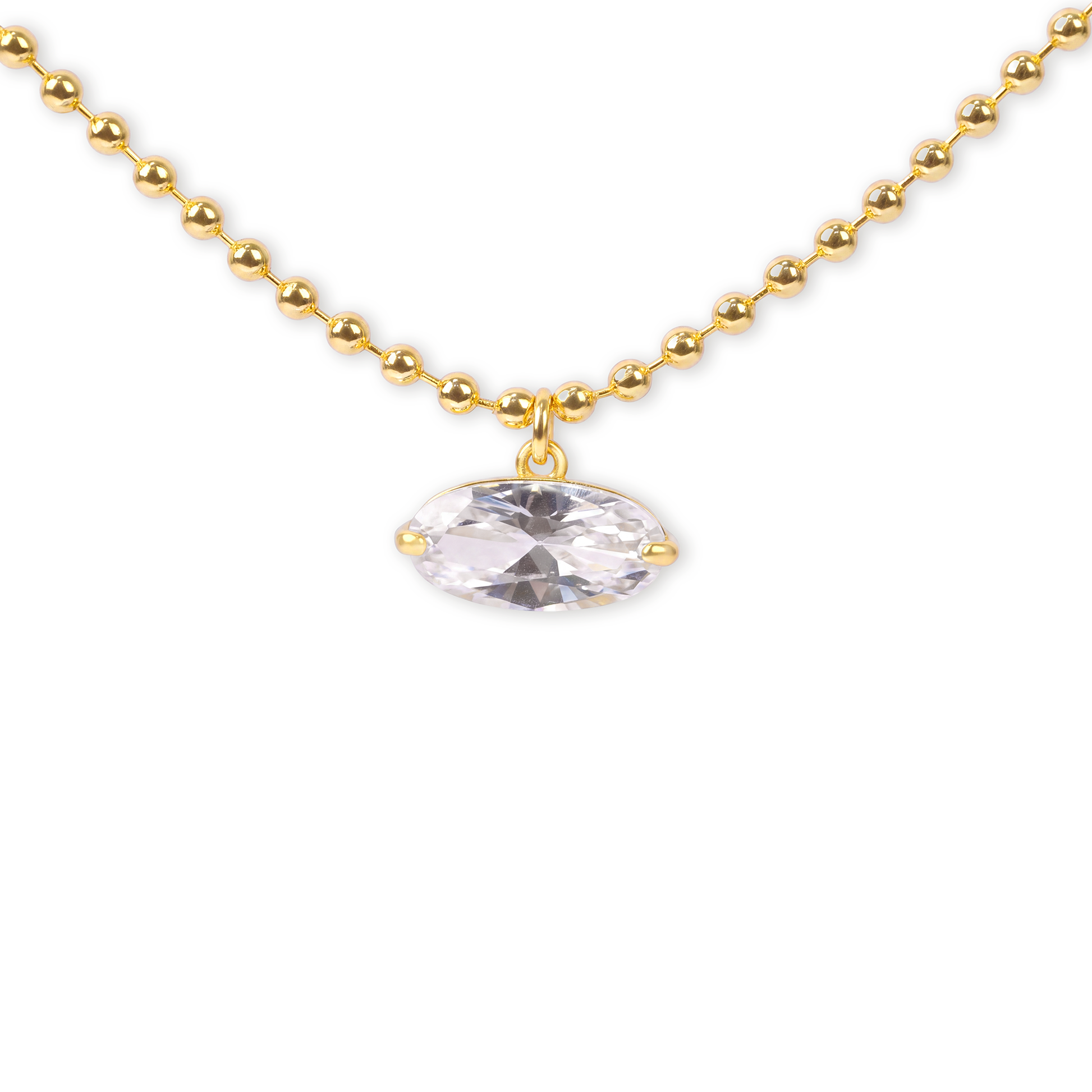 Inken 14K Gold Oval Necklace