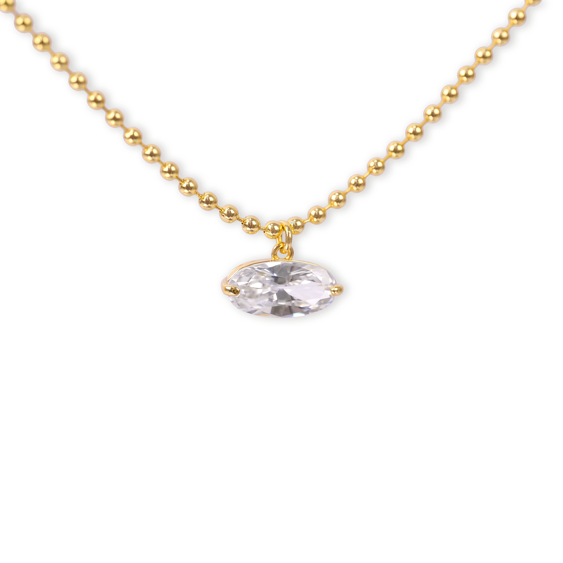 Inken 14K Gold Oval Necklace