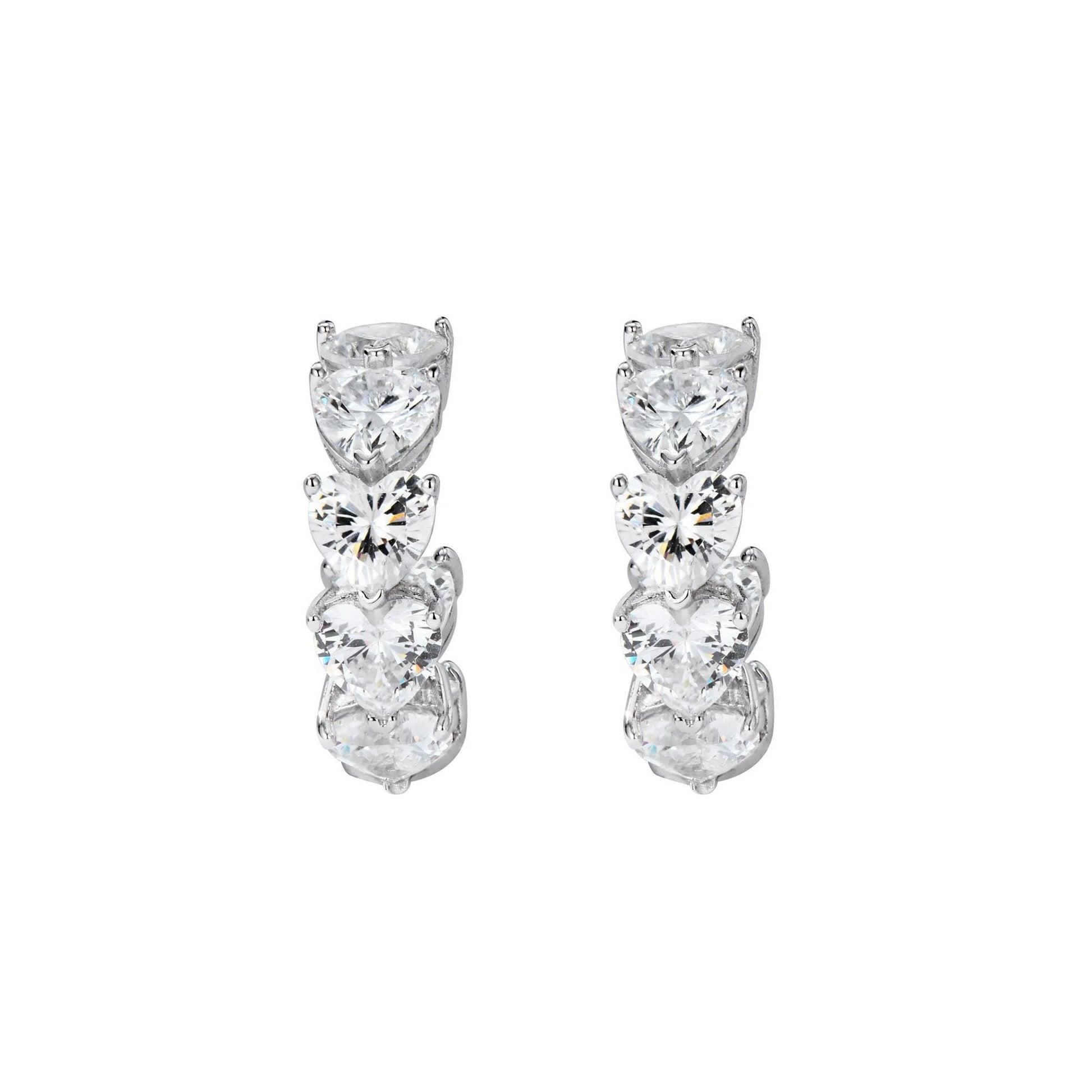 Intemporel White Heart Earrings