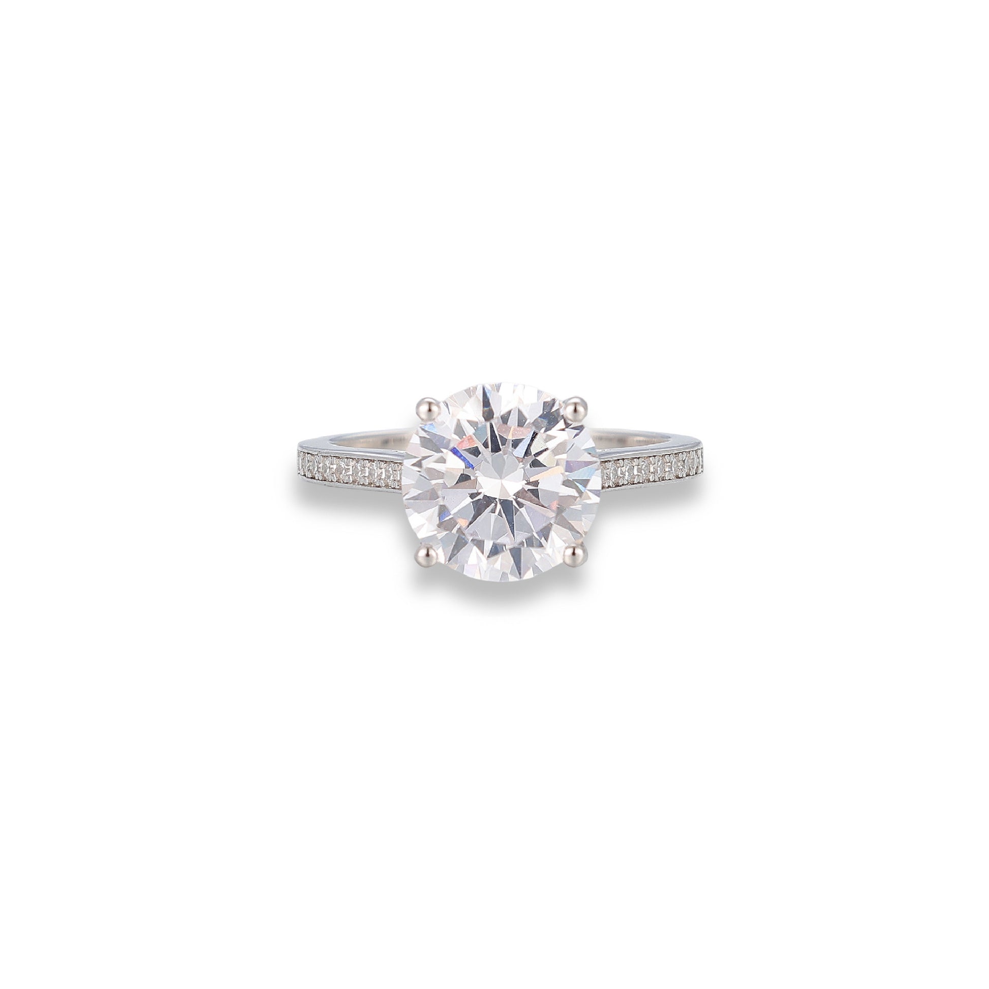 Irina White Round Ring Set