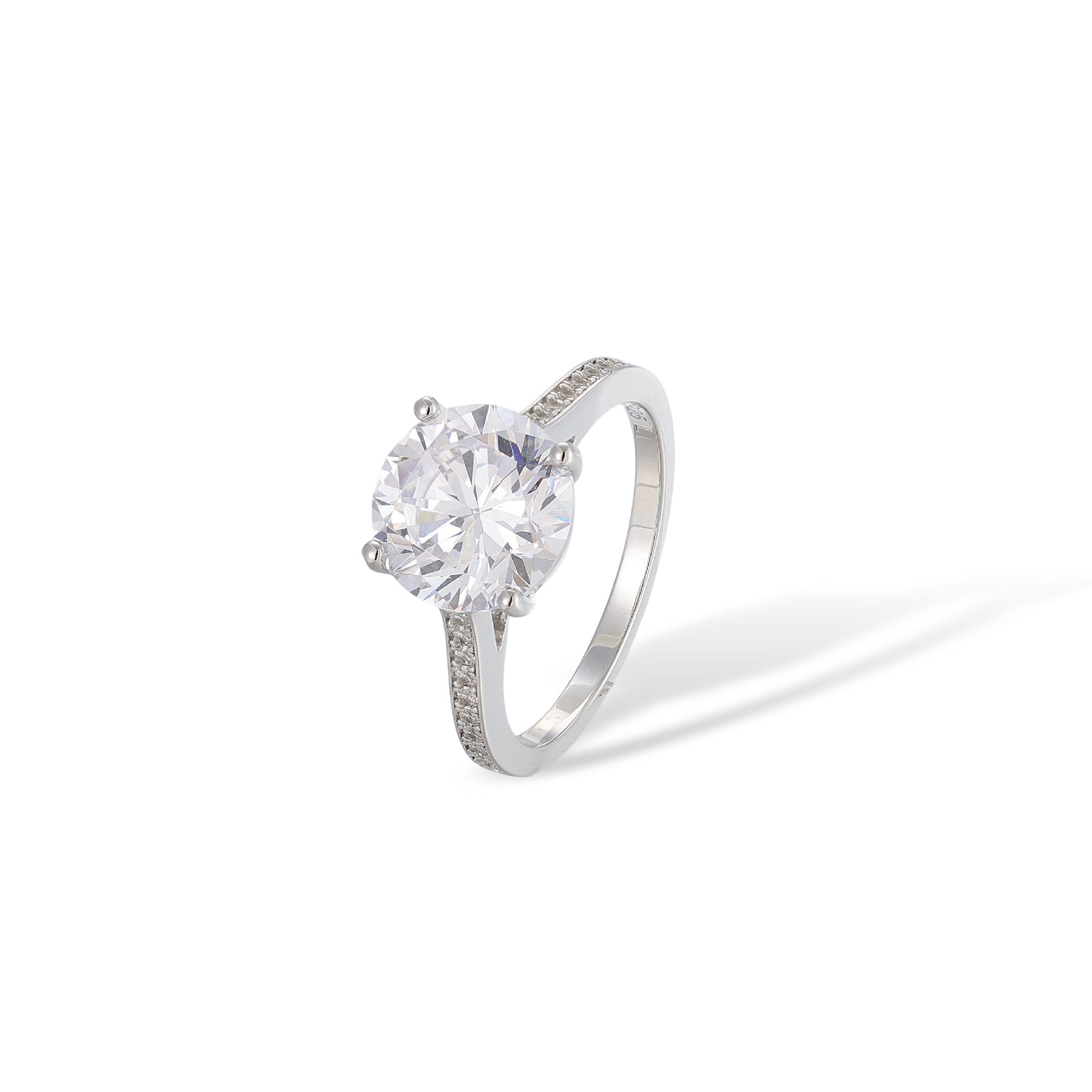 Irina White Round Ring Set