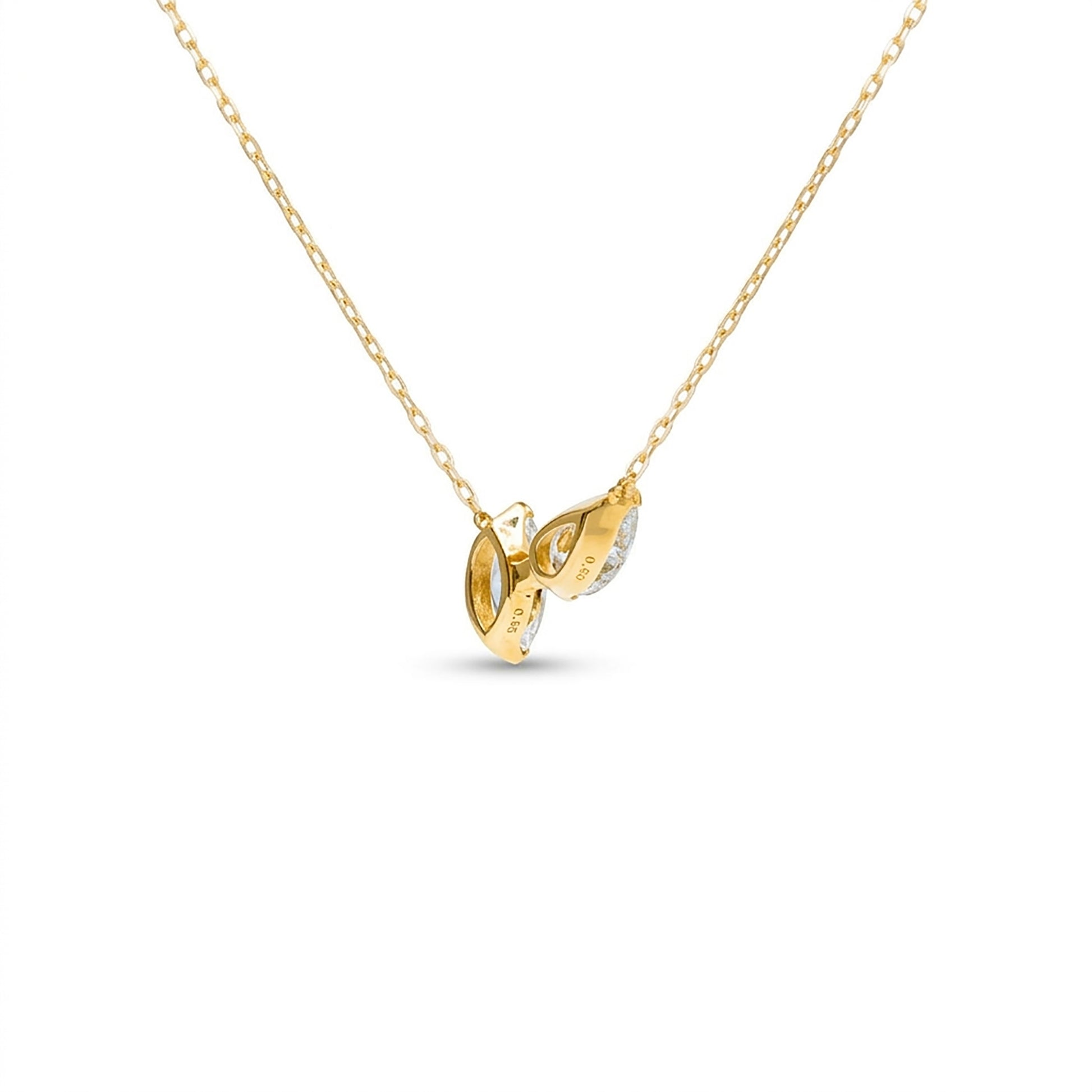 Irmgard 18K Gold Marquise Teardrop Necklace
