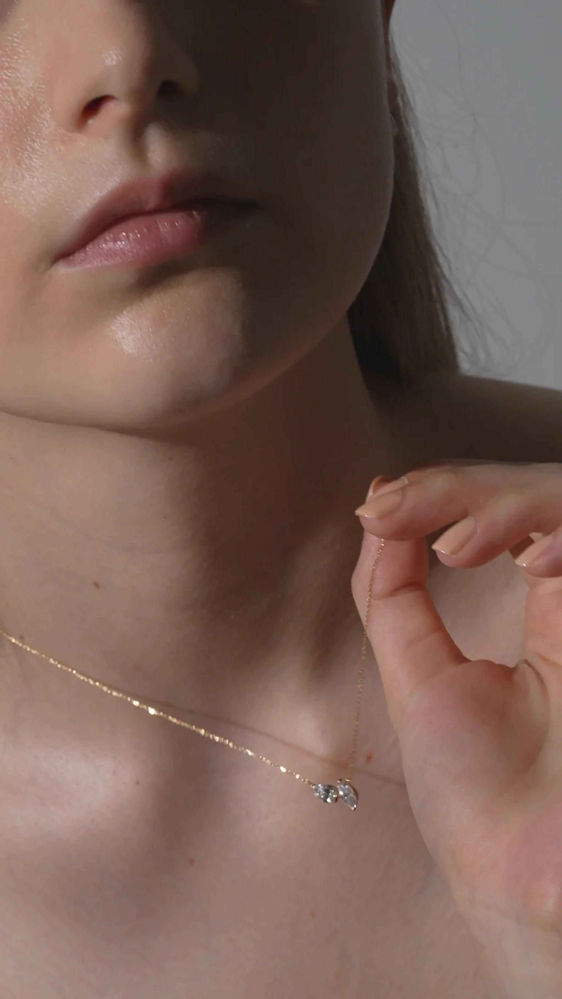 Irmgard 18K Gold Marquise Teardrop Necklace