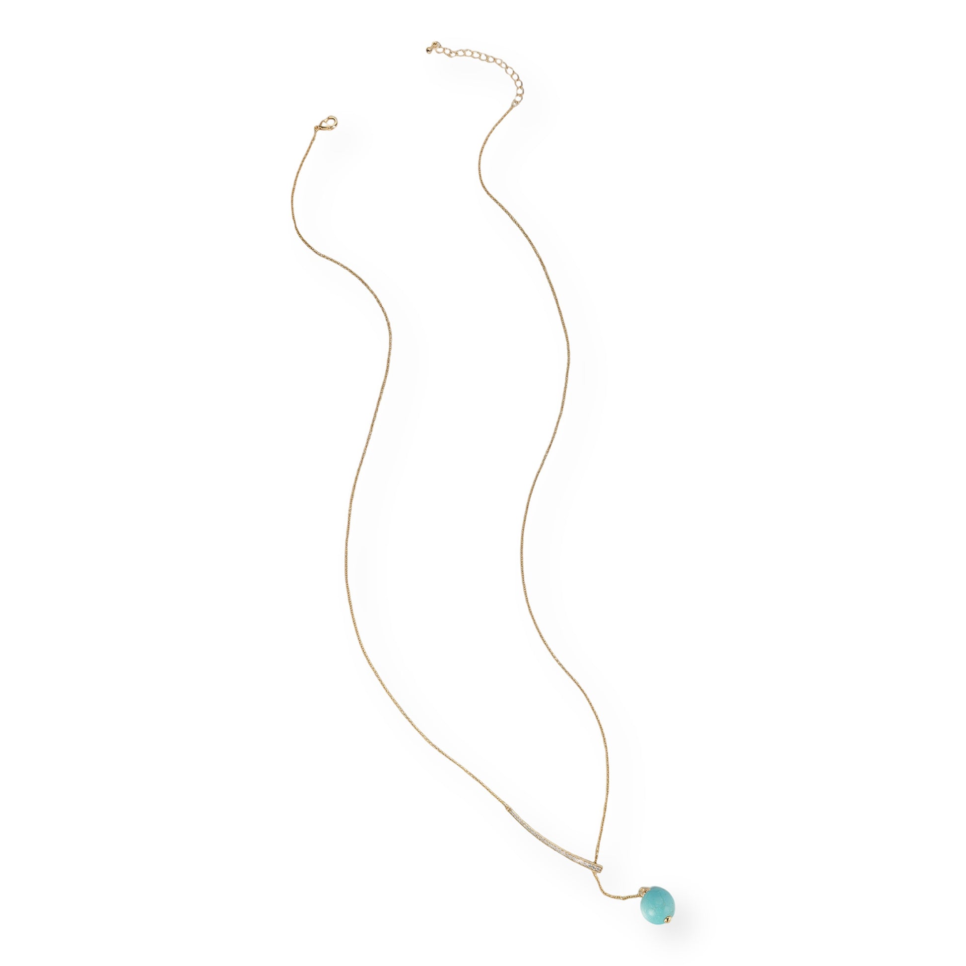 Irmhilde 14K Gold Turquoise Bead Necklace