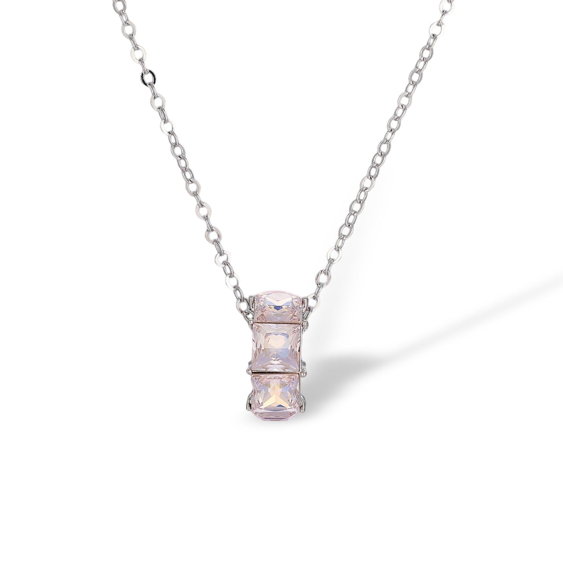 Irmtrud Pink Hollow Circular Necklace
