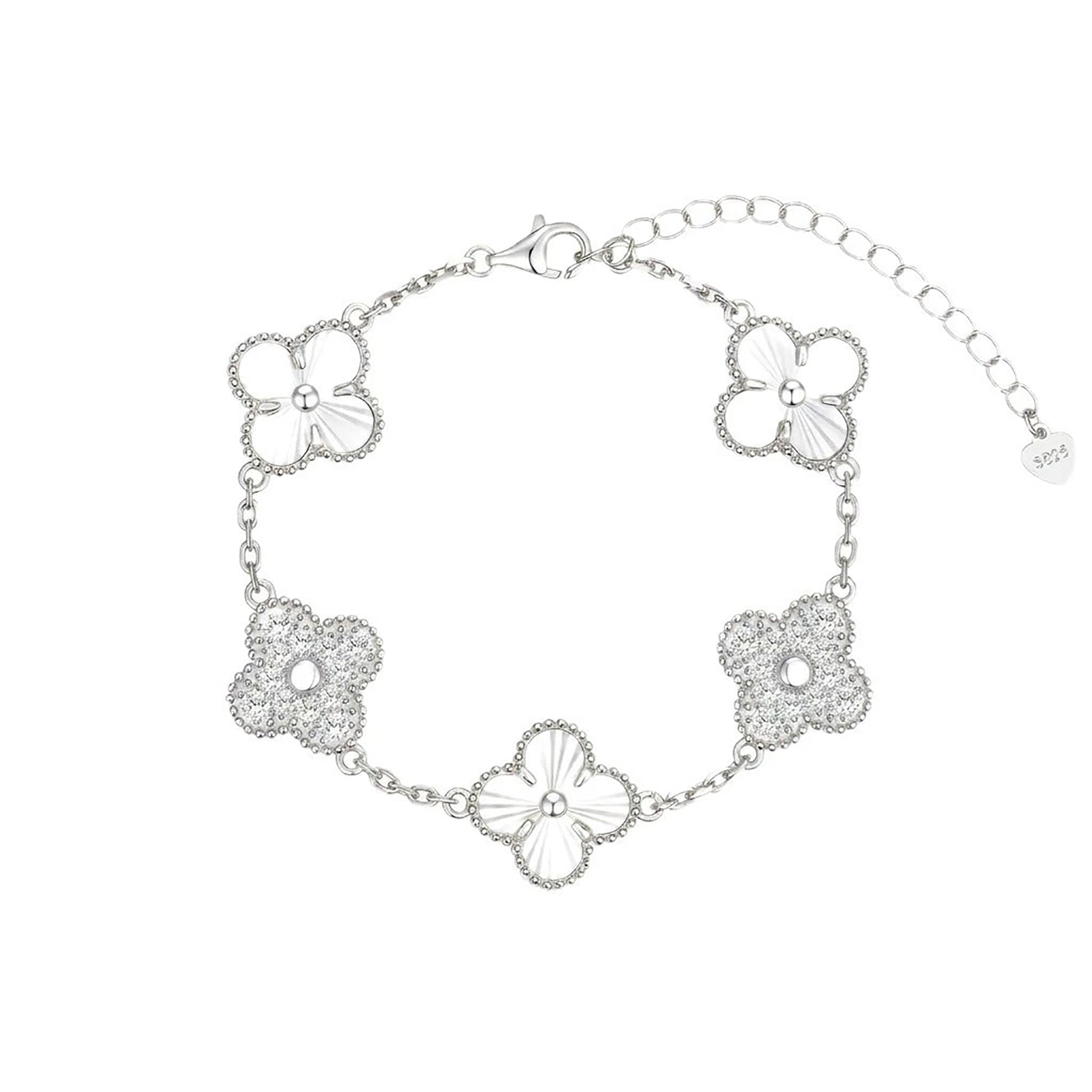 Isadora 18K Gold Trèfle Moissanite Bracelet
