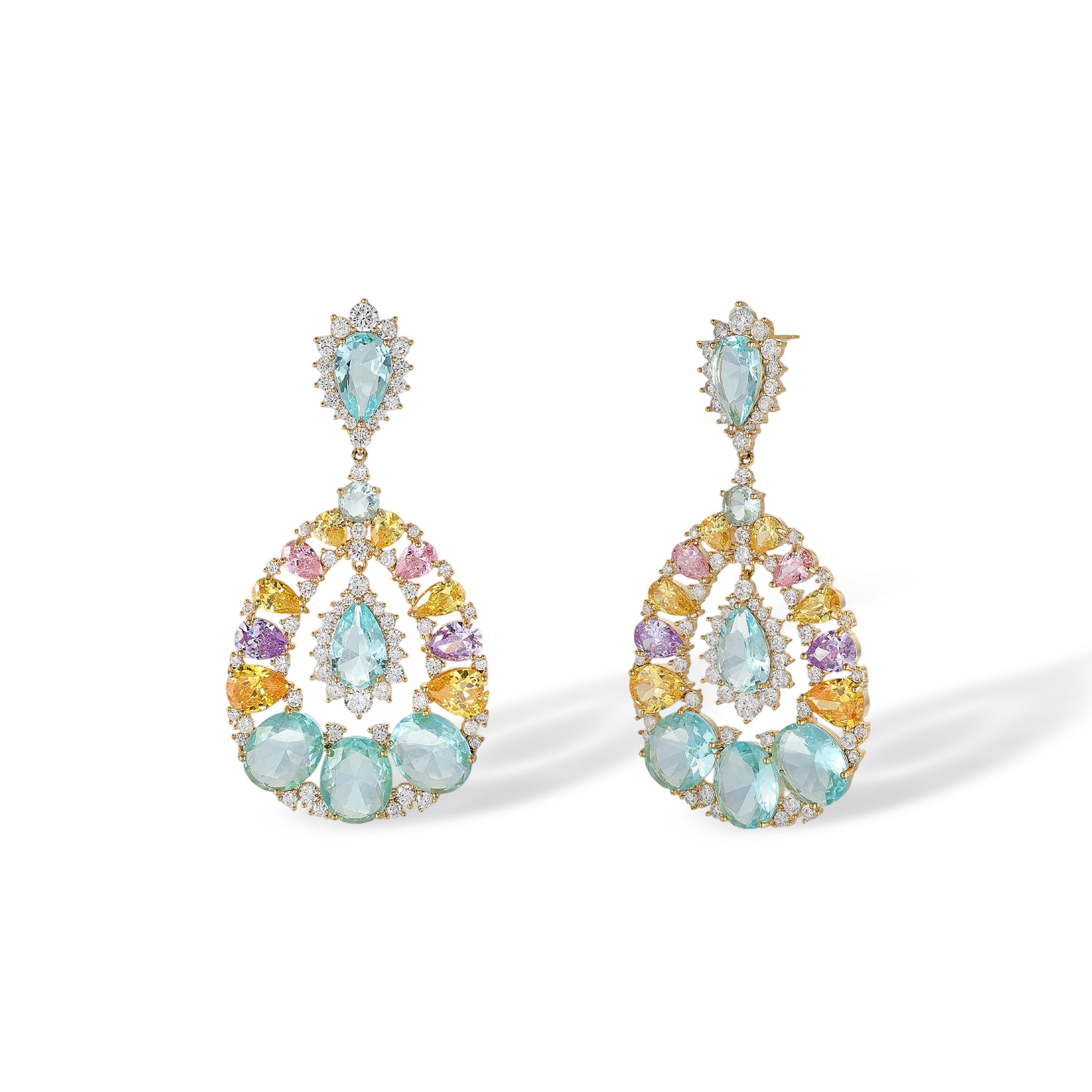 Isidora Multicolor Teardrop Drop Earrings
