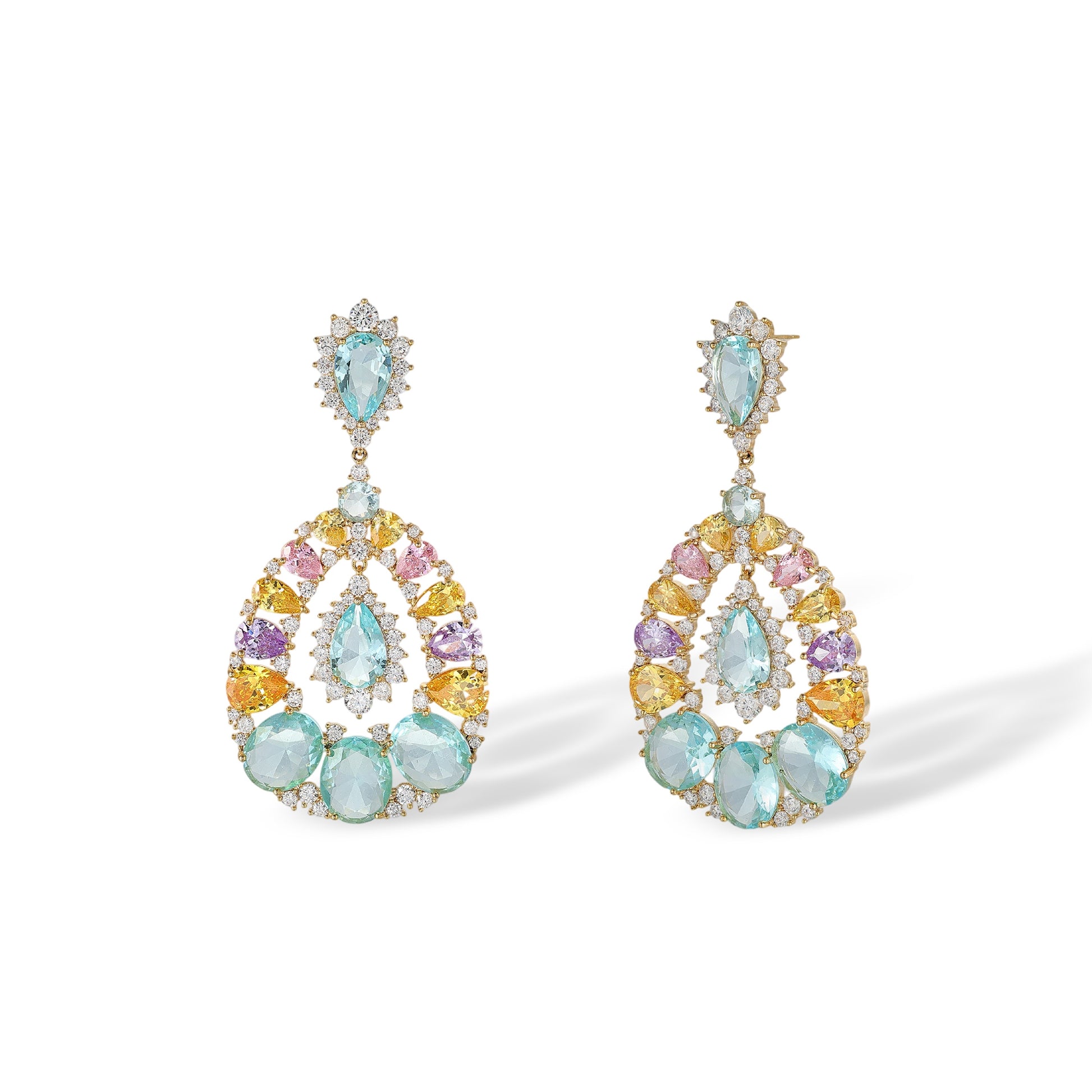 Isidora Multicolor Teardrop Drop Earrings
