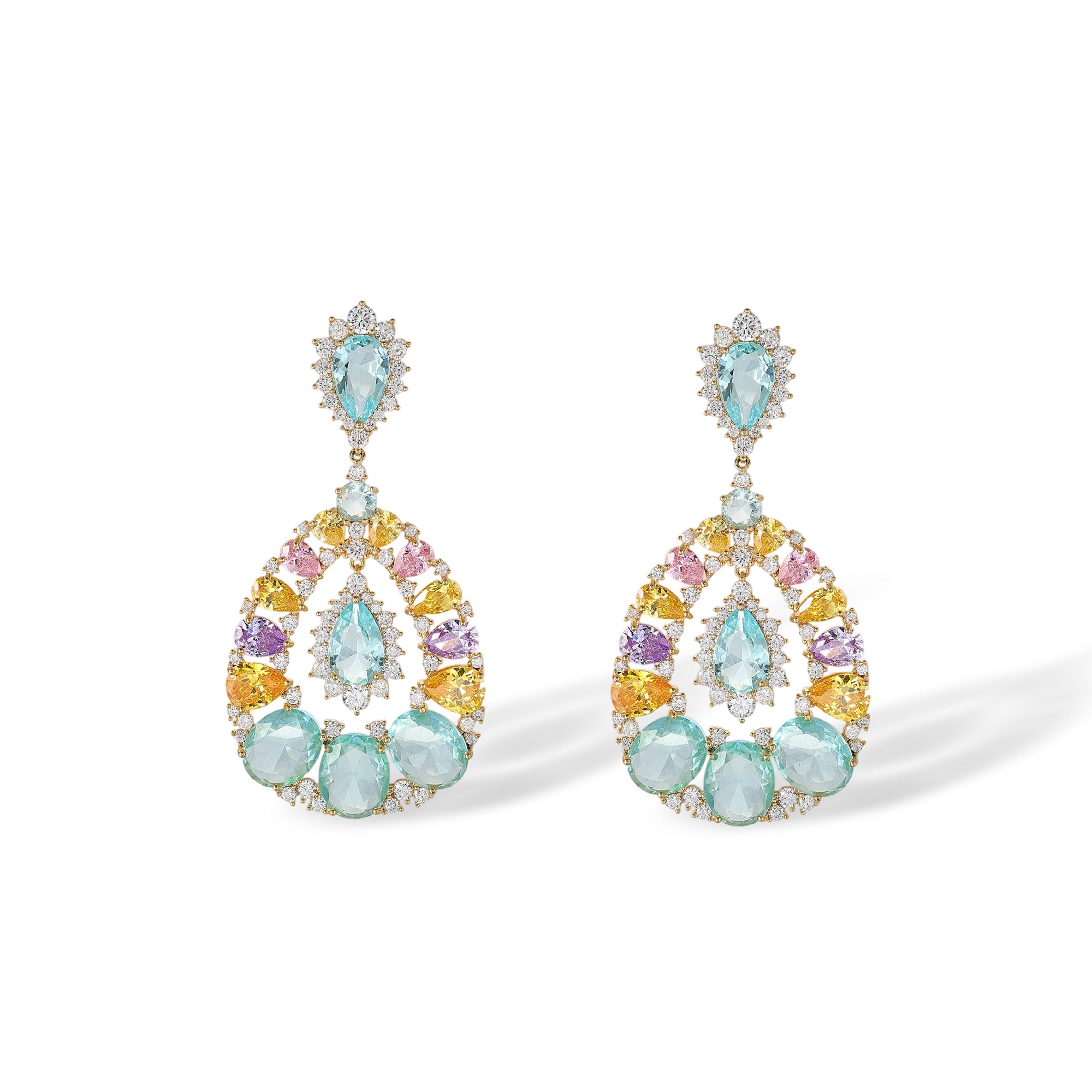 Isidora Multicolor Teardrop Drop Earrings