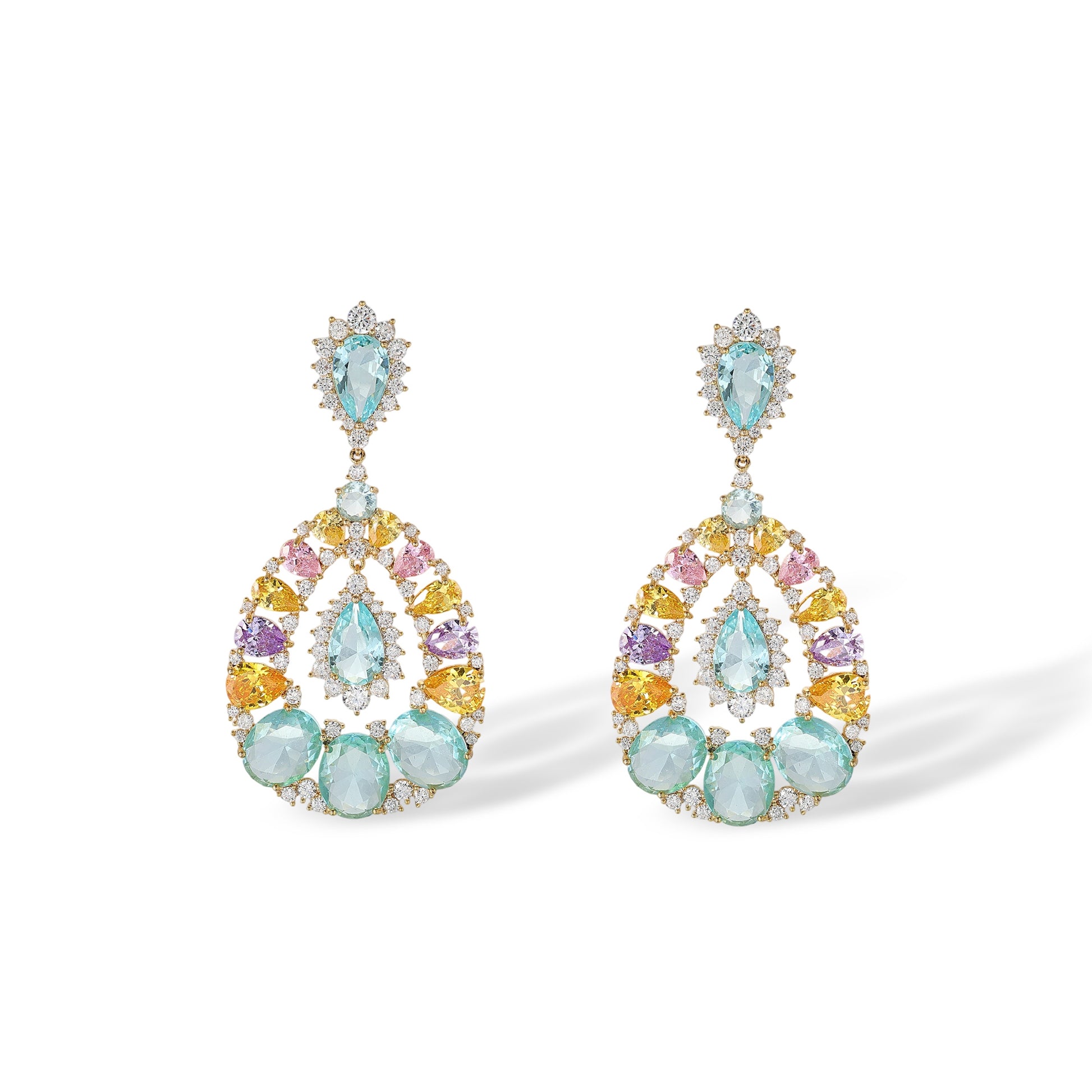 Isidora Multicolor Teardrop Drop Earrings