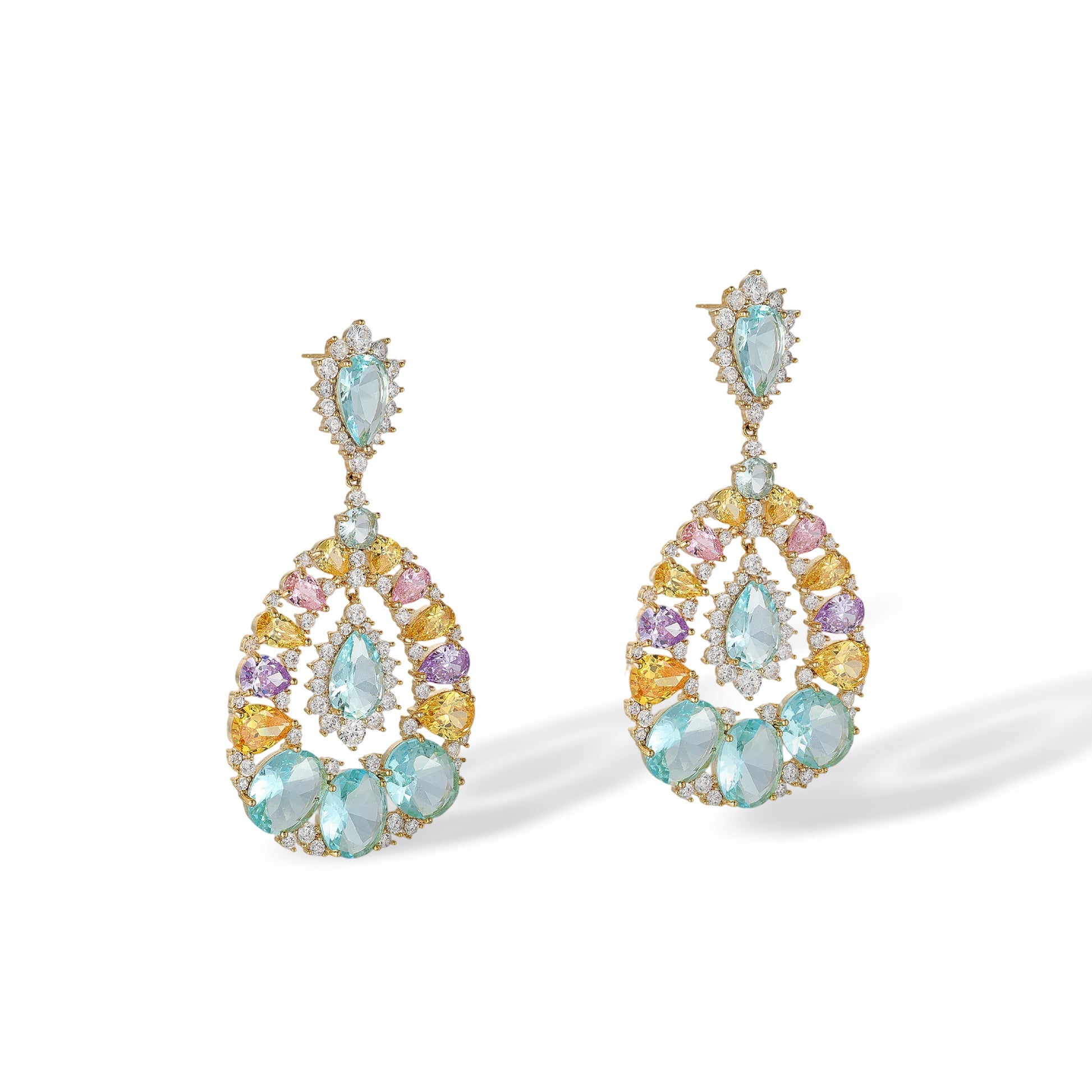 Isidora Multicolor Teardrop Drop Earrings