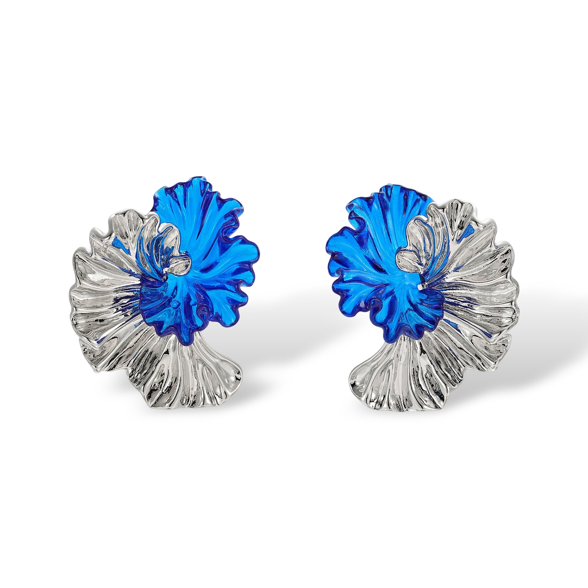 Italienne Ruffled Petal Earrings