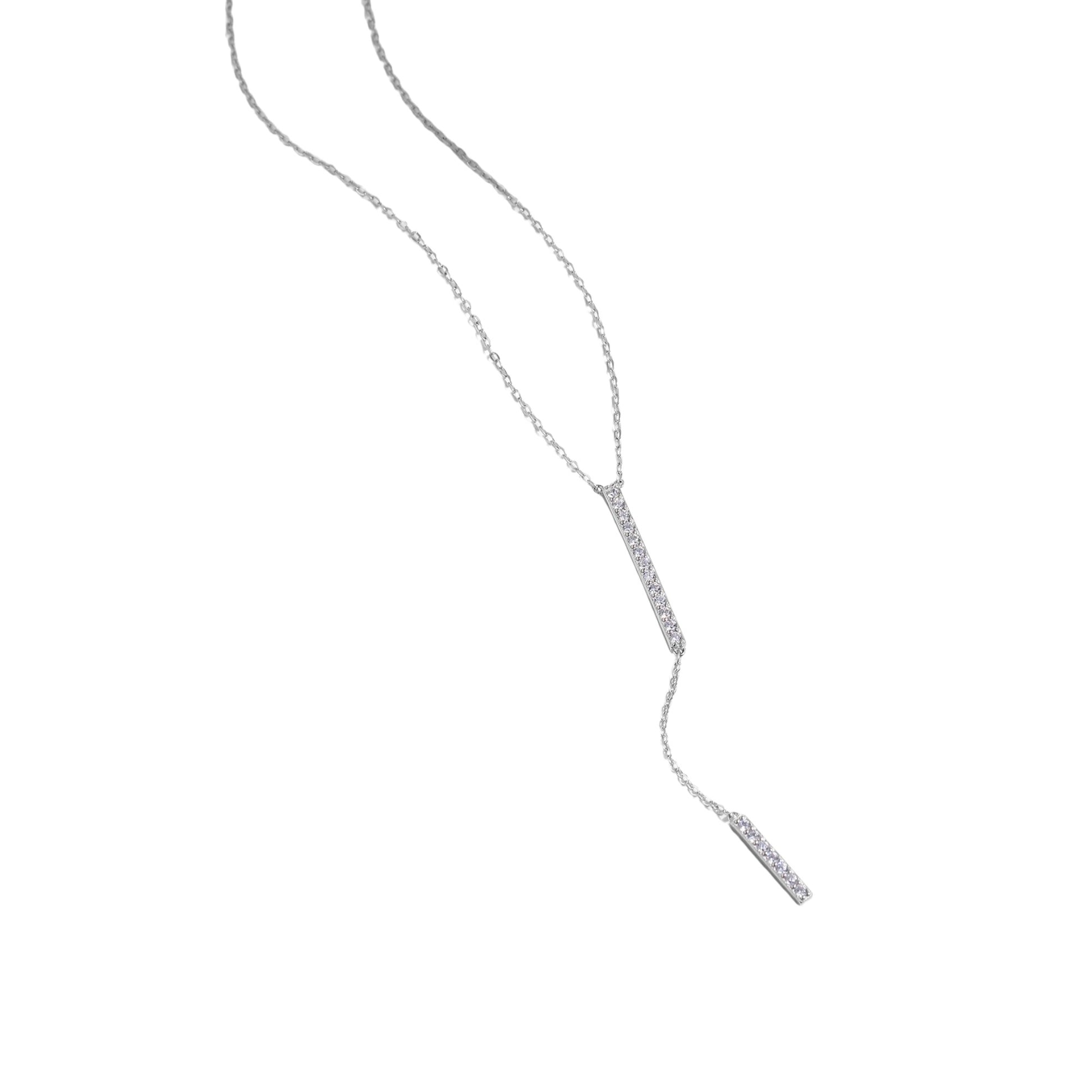 Ithaque White Vertical Bar Necklace