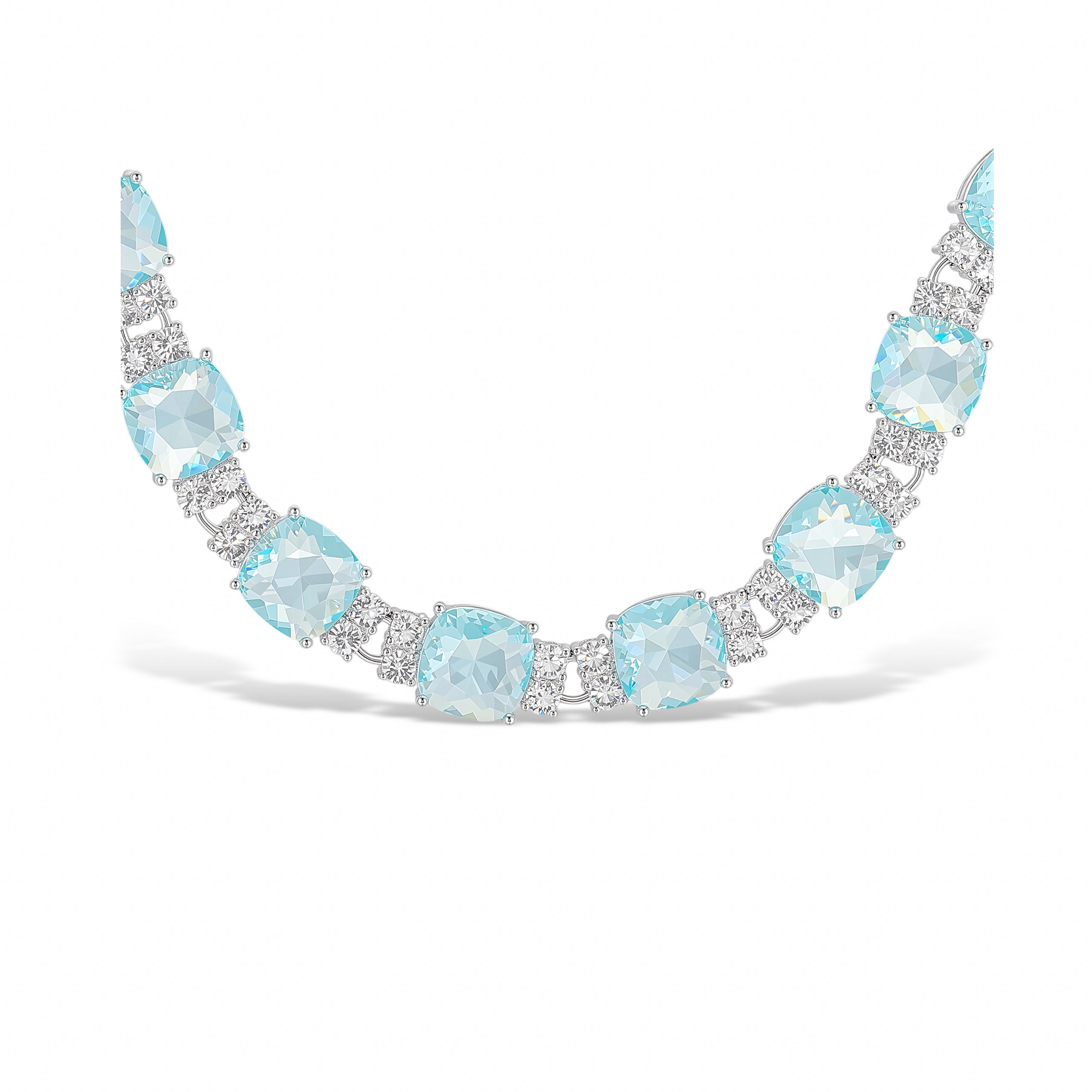 Jade Blue Square Necklace