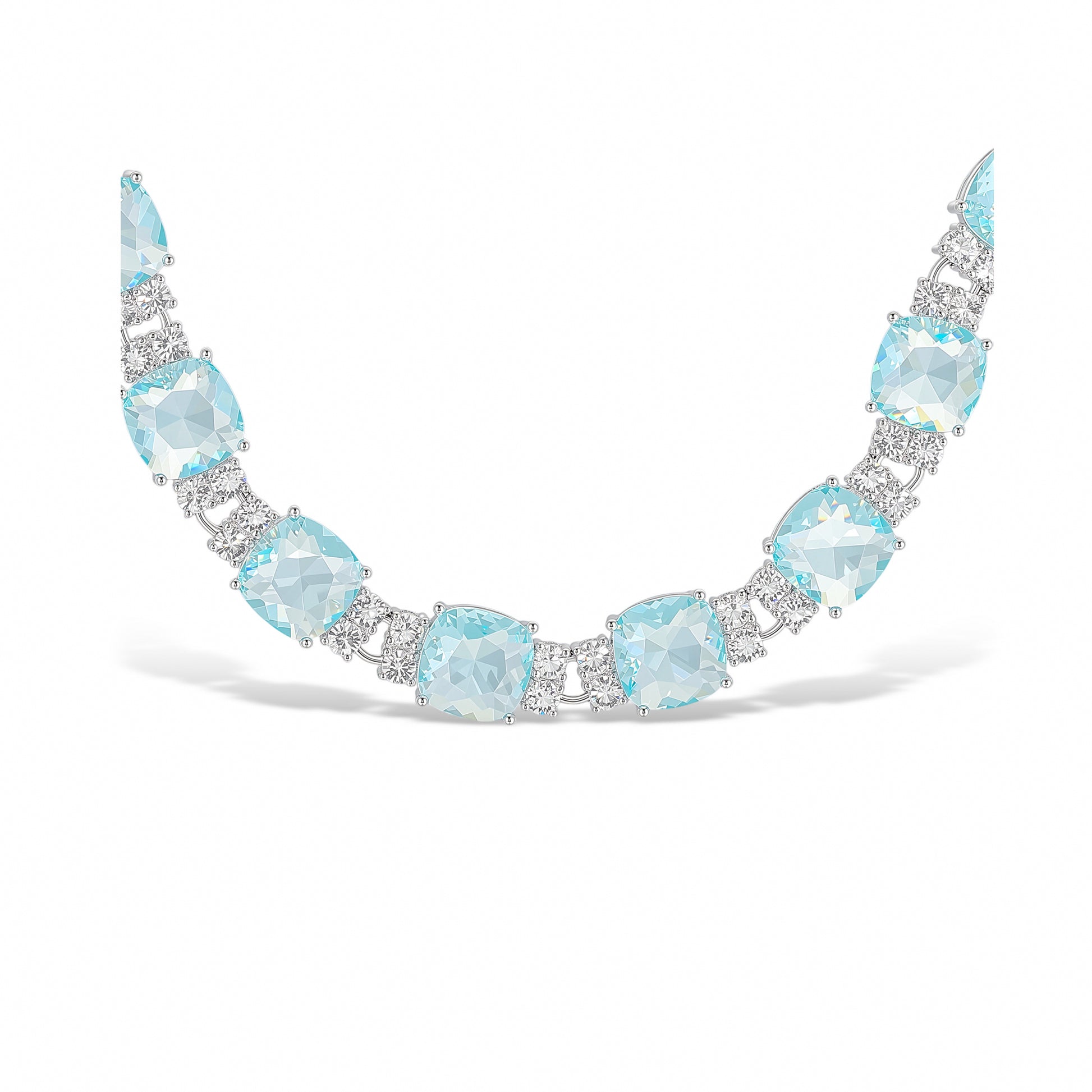 Jade Blue Square Necklace