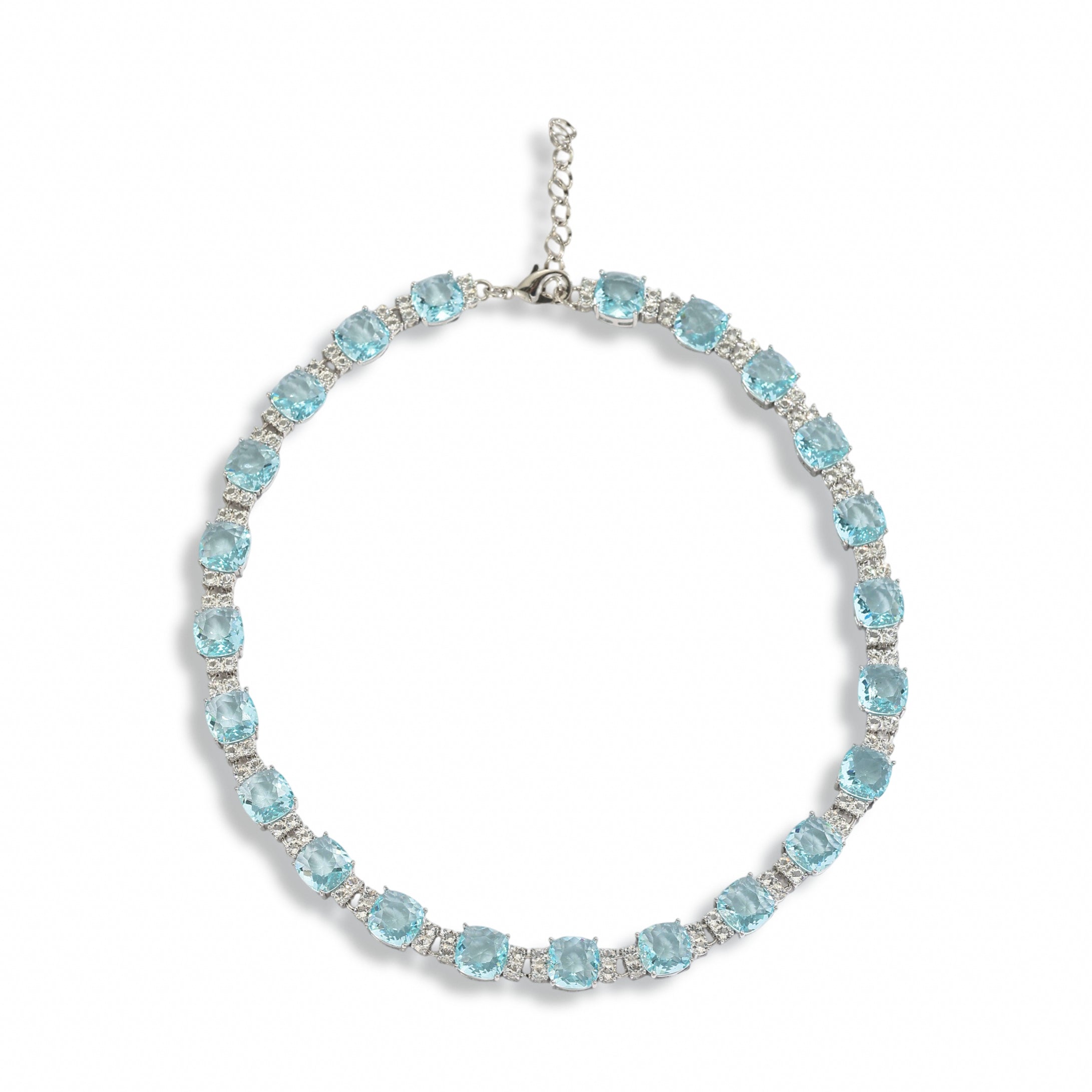 Jade Blue Square Necklace