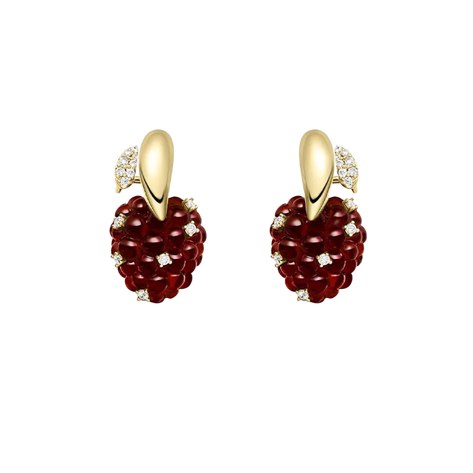 Janneke Red Raspberry Earrings