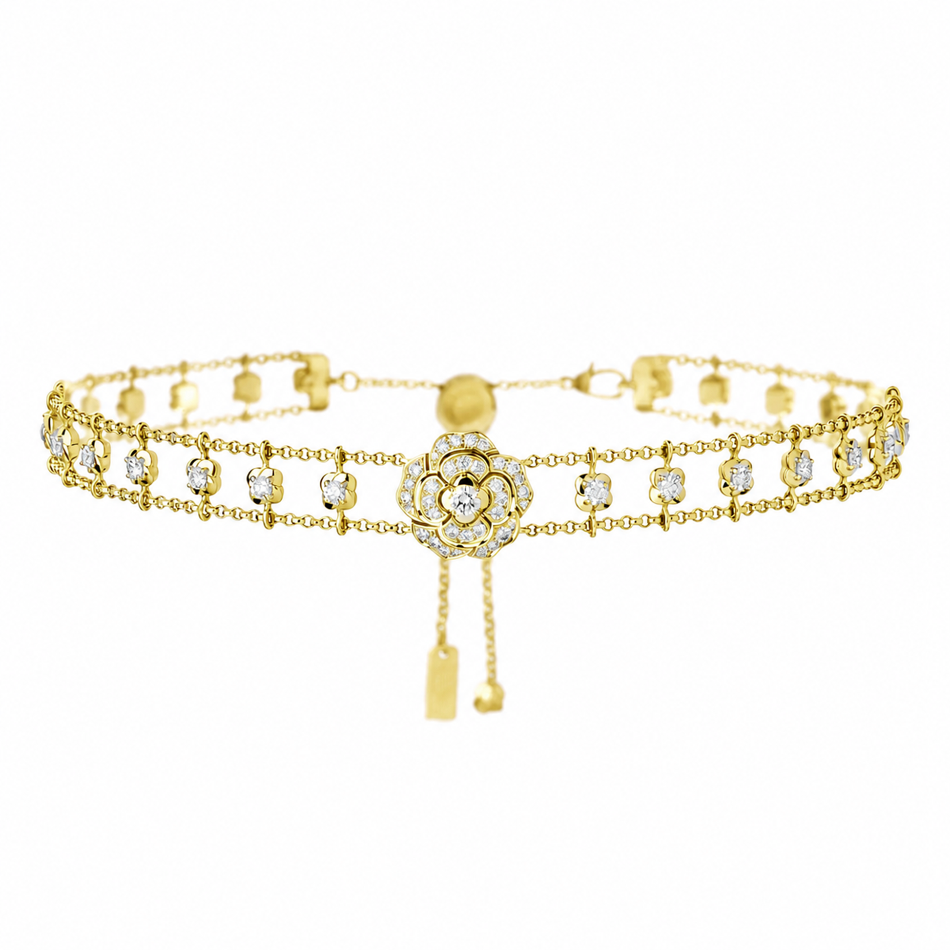Jasmin White Camellia Floral Chocker Necklace