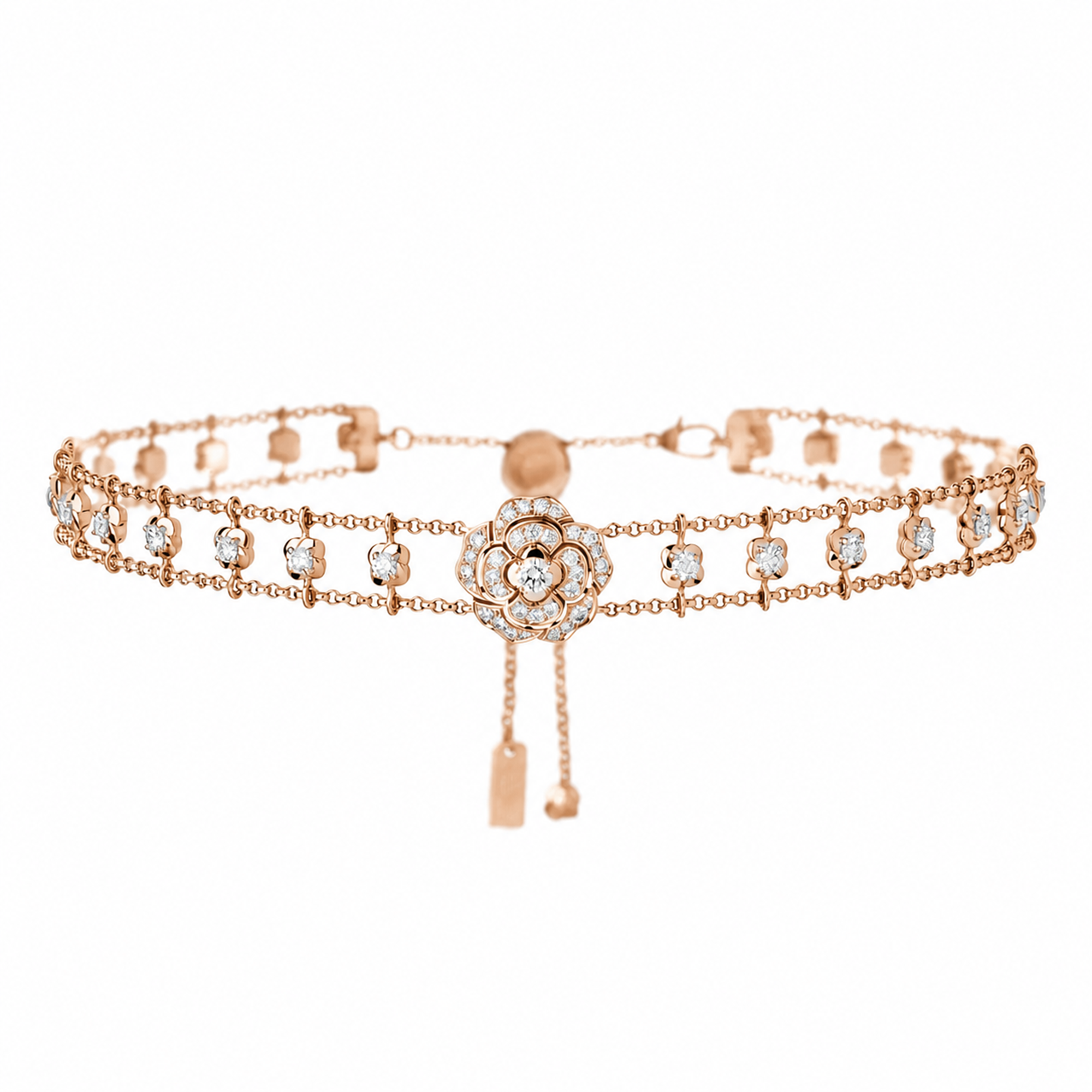 Jasmin White Camellia Floral Chocker Necklace