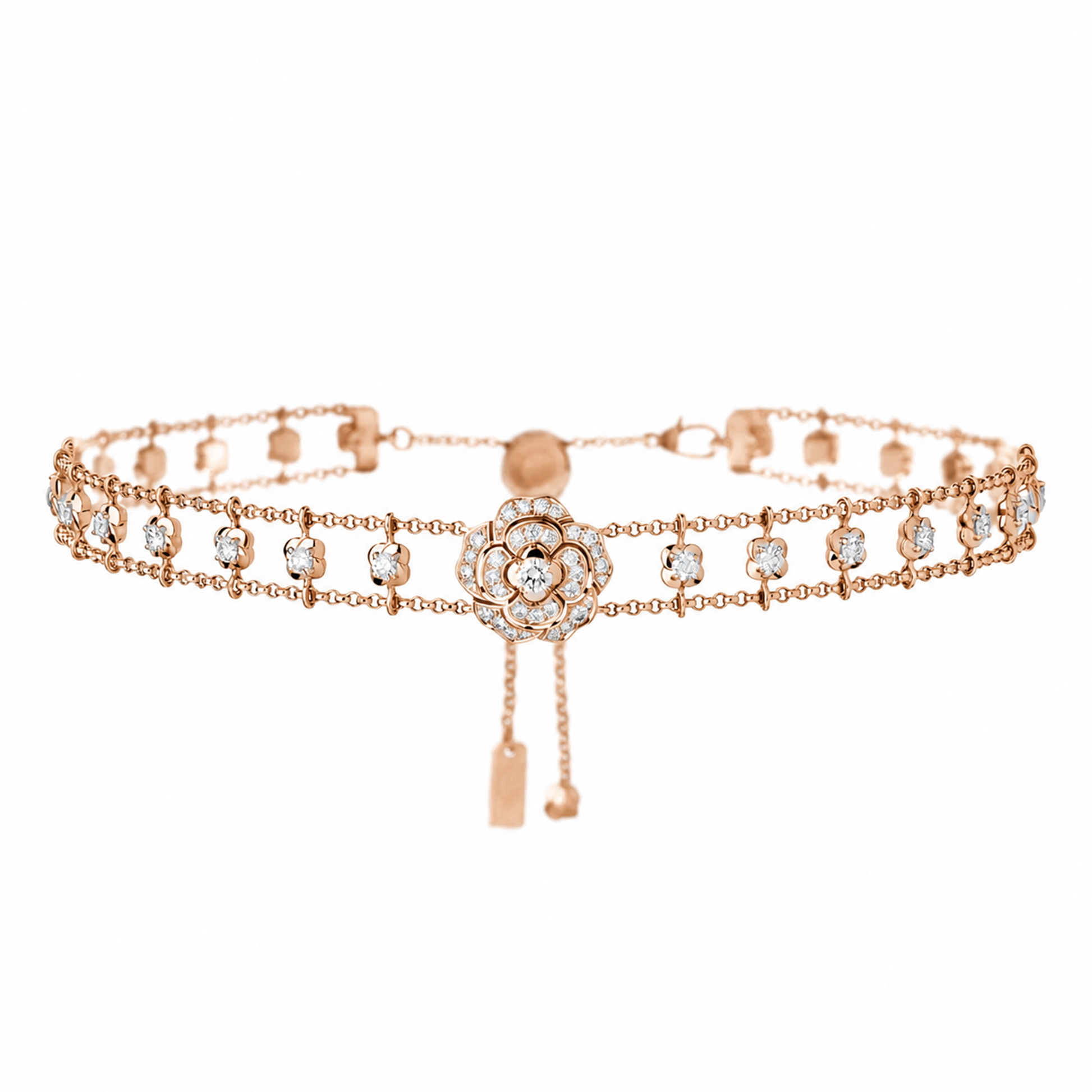 Jasmin White Camellia Floral Chocker Necklace
