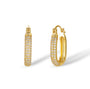 Jette 14K Gold Pavé Oval Earrings