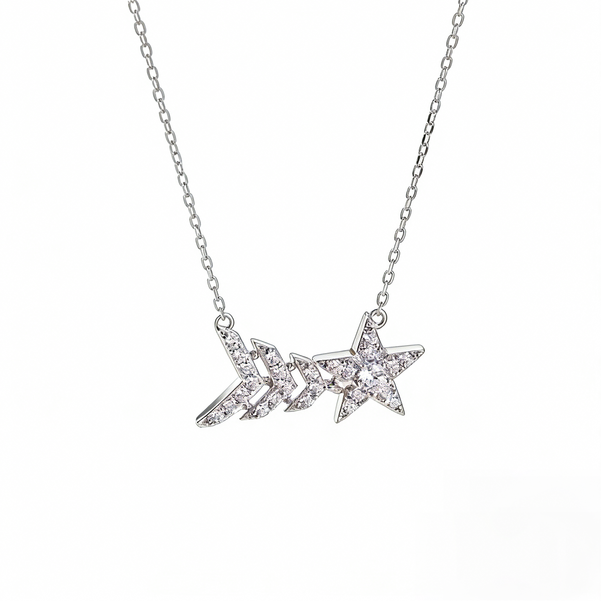 Jocelyne White Star Necklace