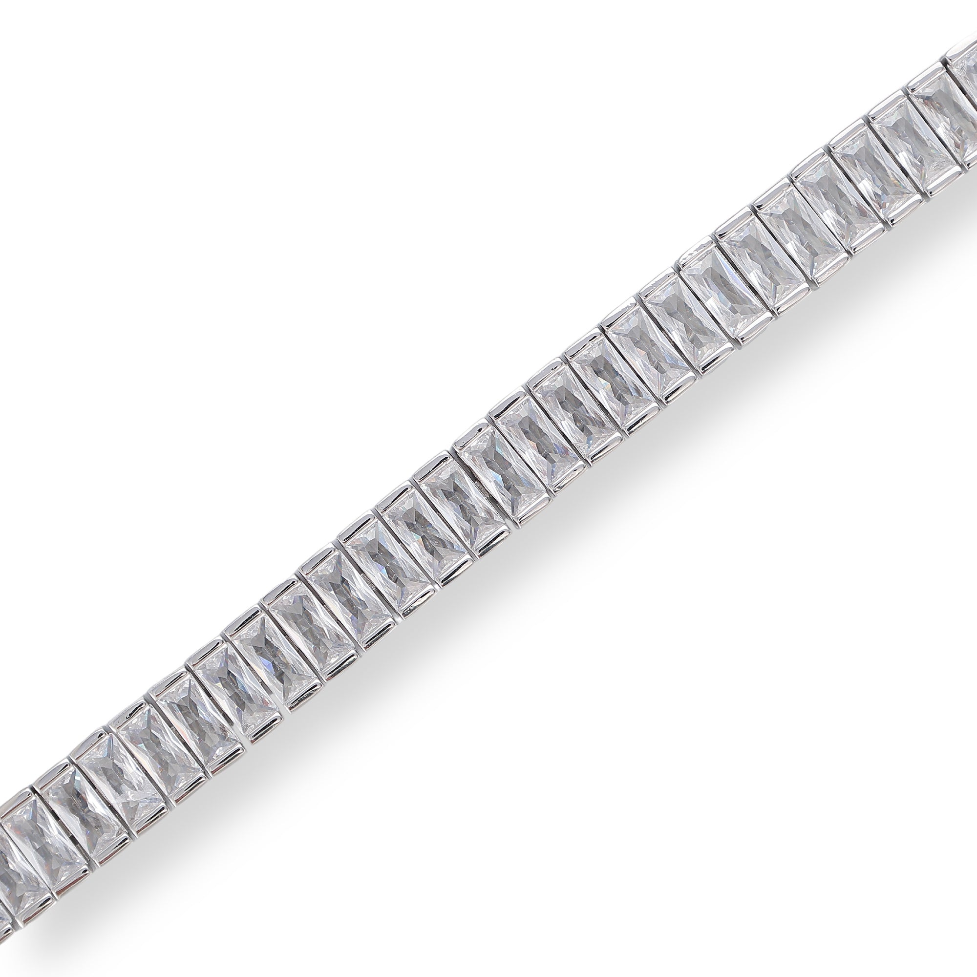 Jolina White Baguette Tennis Bracelet