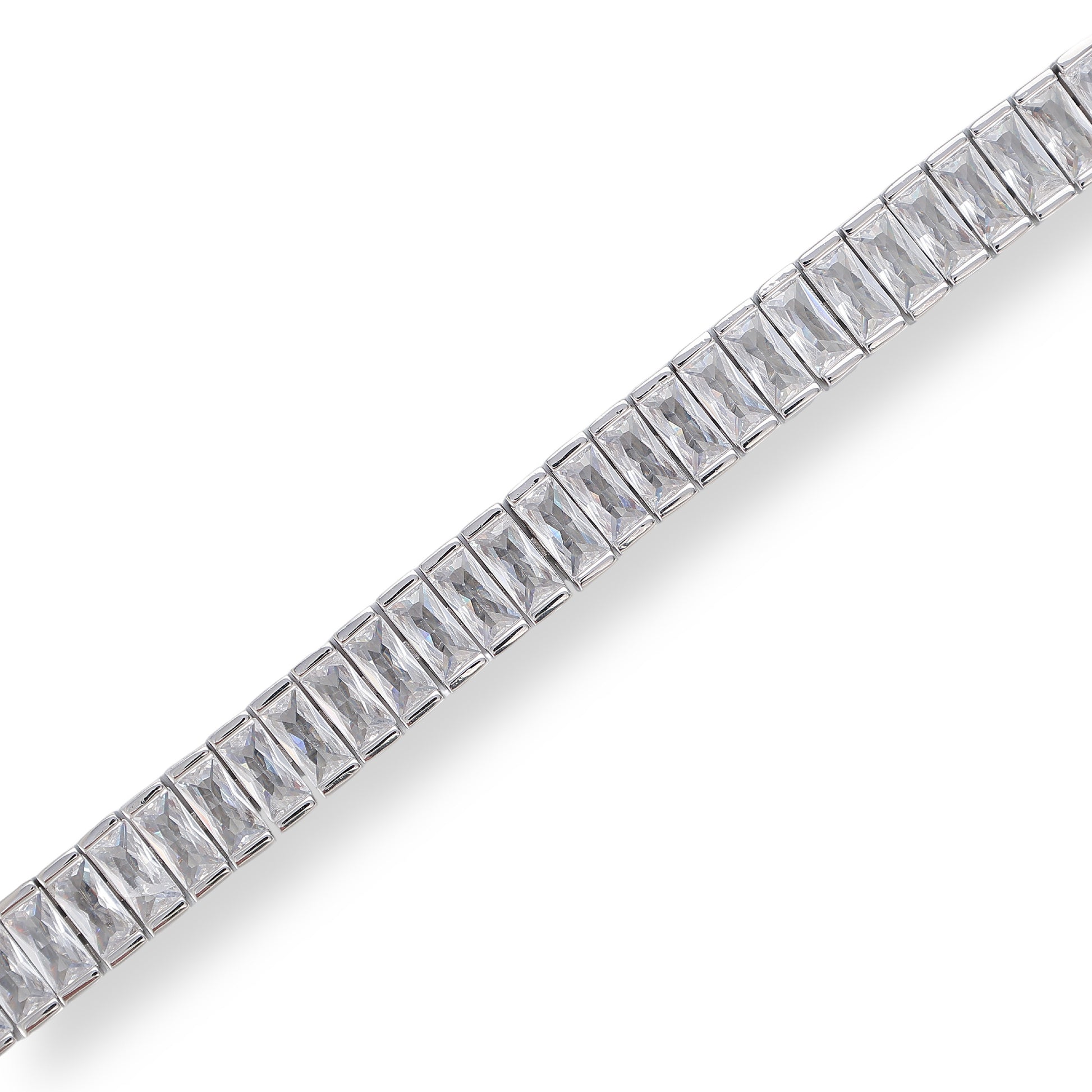 Jolina White Baguette Tennis Bracelet