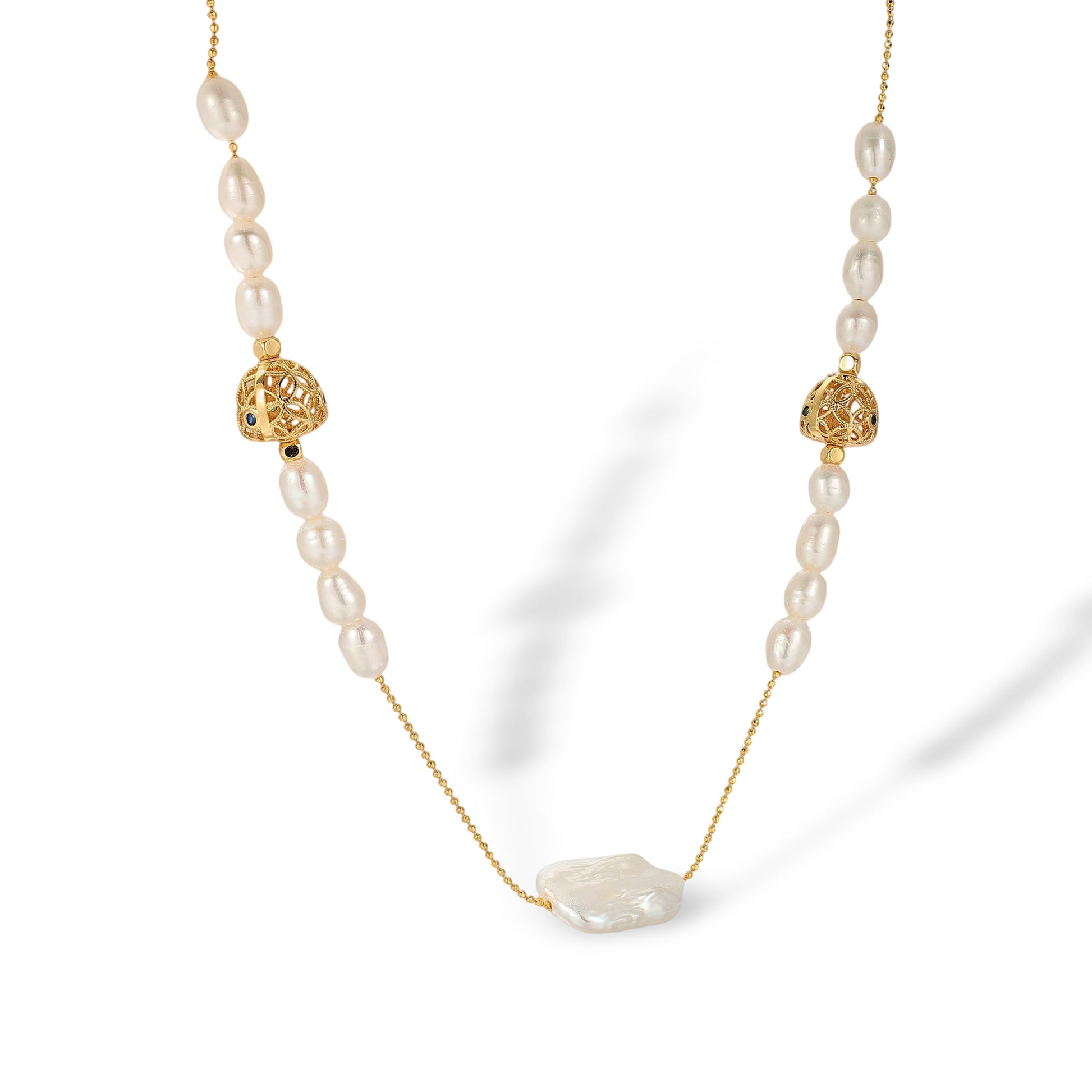Jordanne White Baroque Pearl Necklace