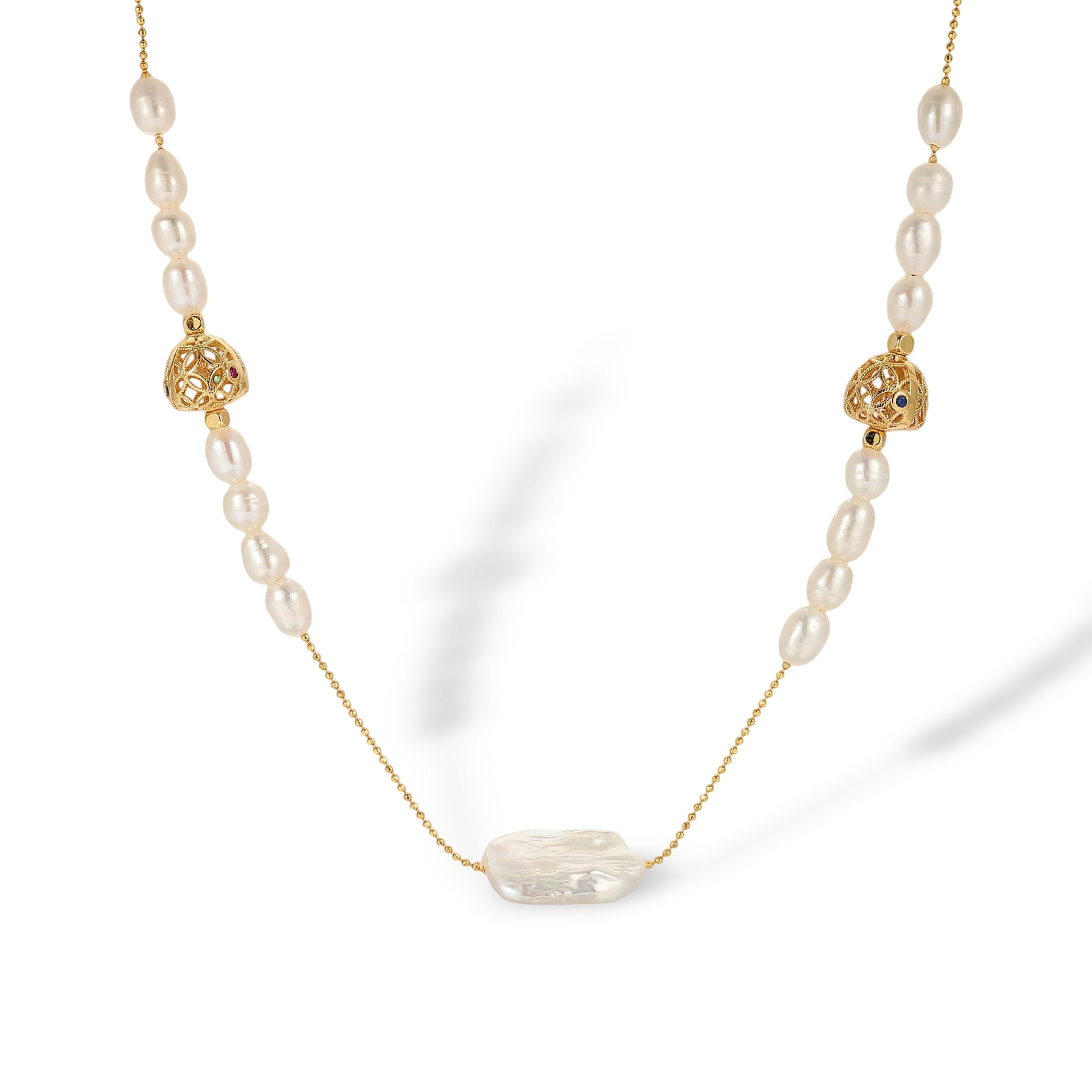 Jordanne White Baroque Pearl Necklace