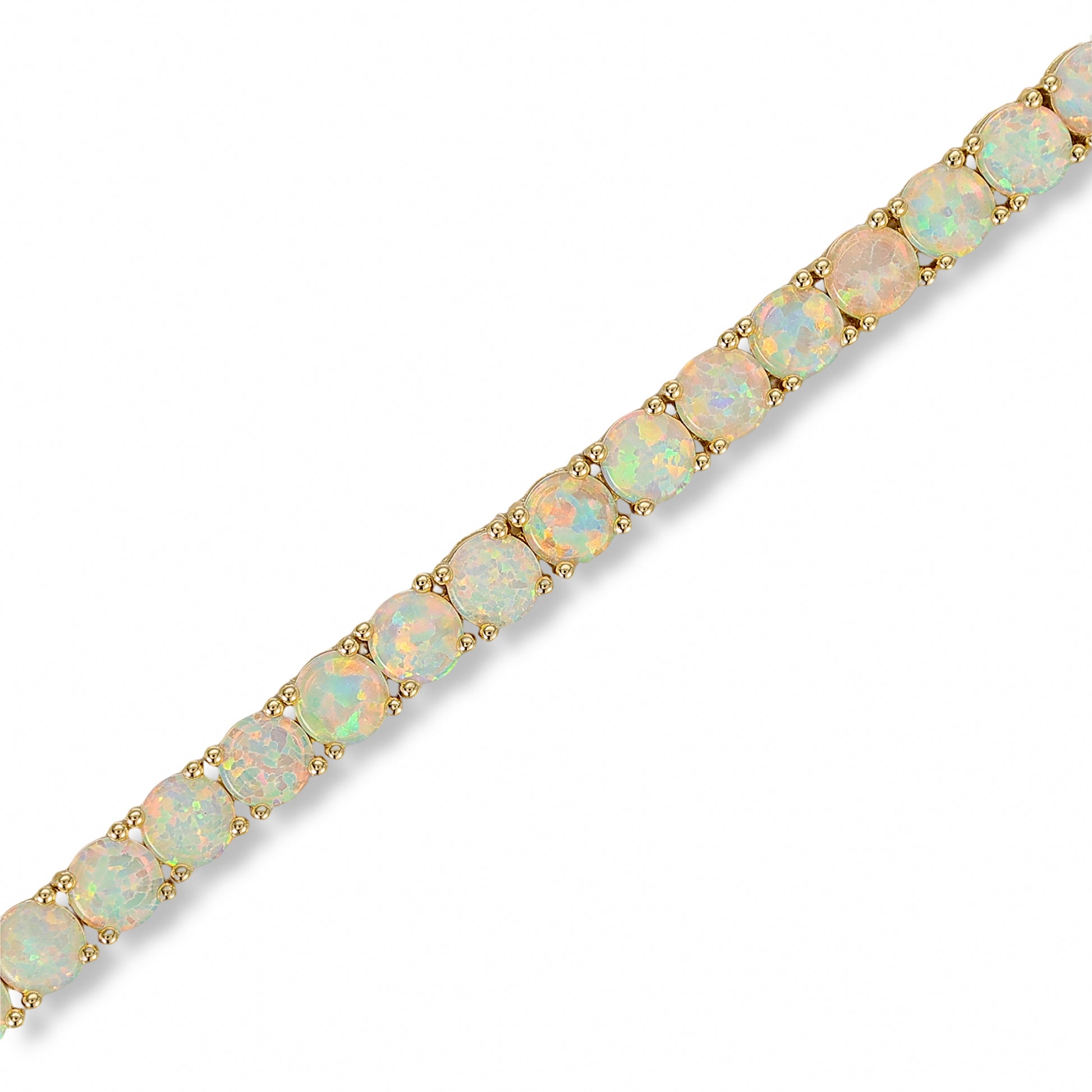 Judith White Opal Round Tennis Bracelet