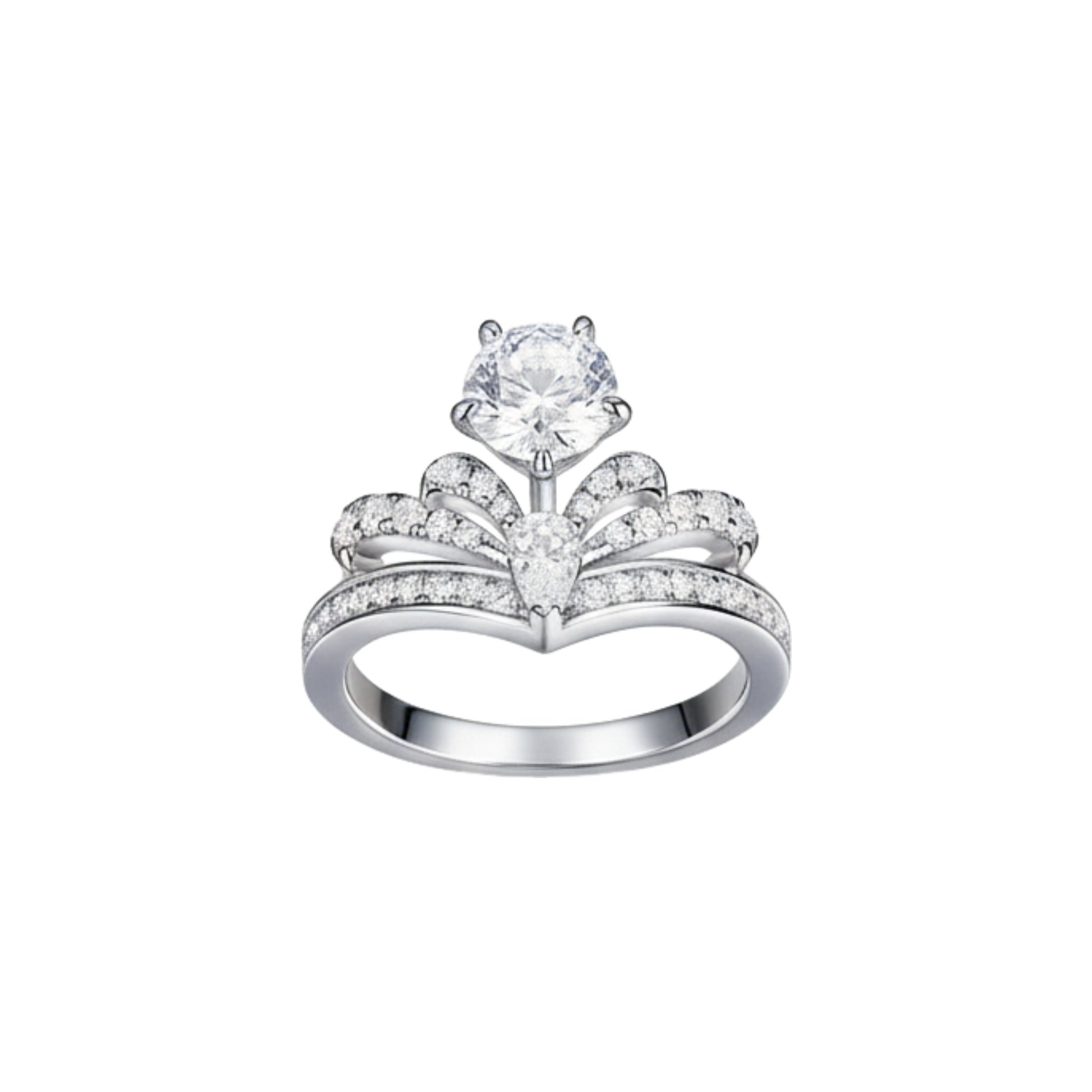 Julitte White Crown Ring