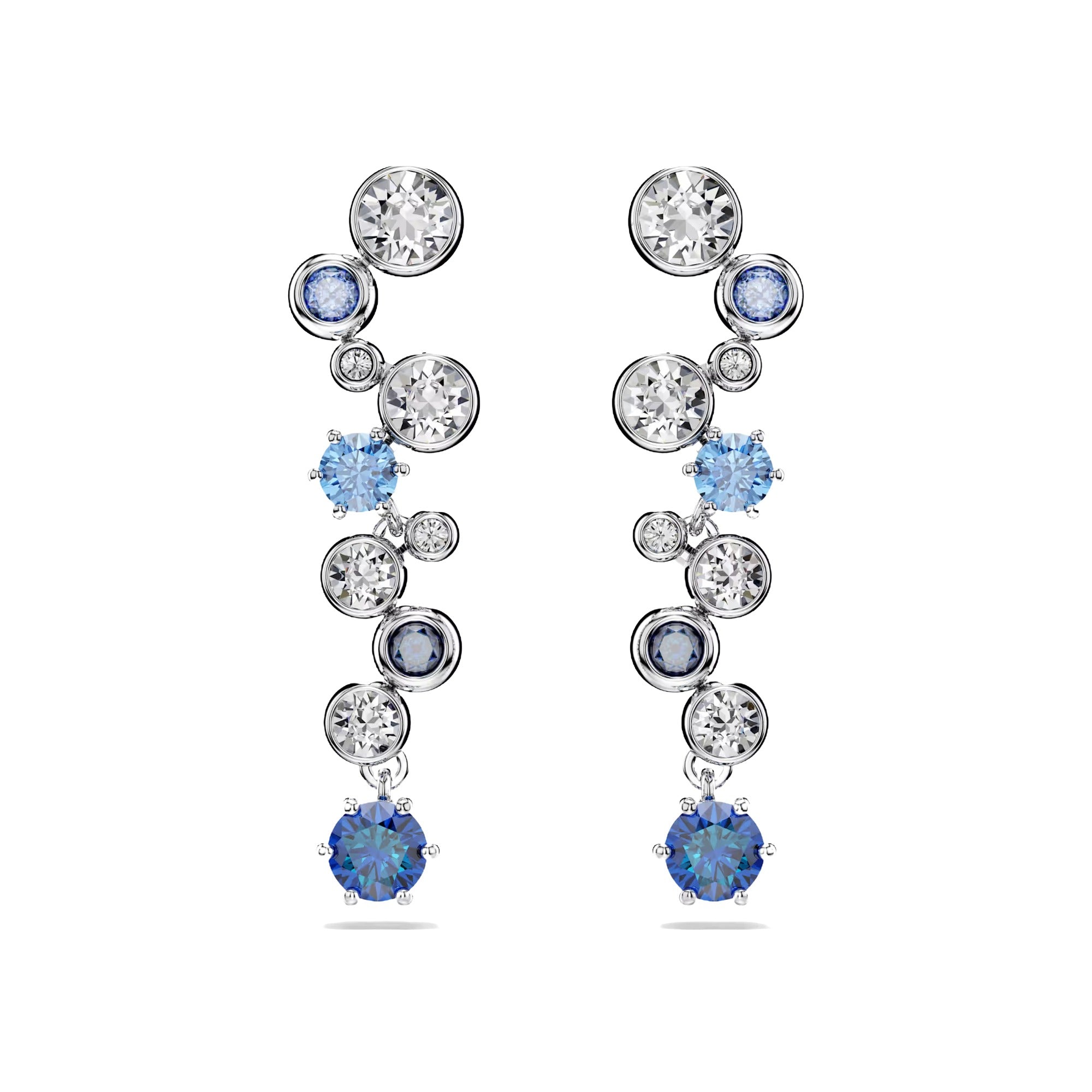 Karina Blue Round Earrings