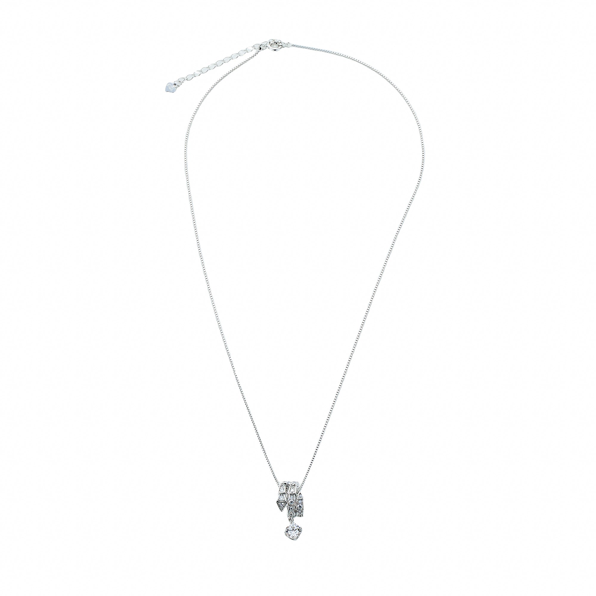Karoline White Snake Necklace