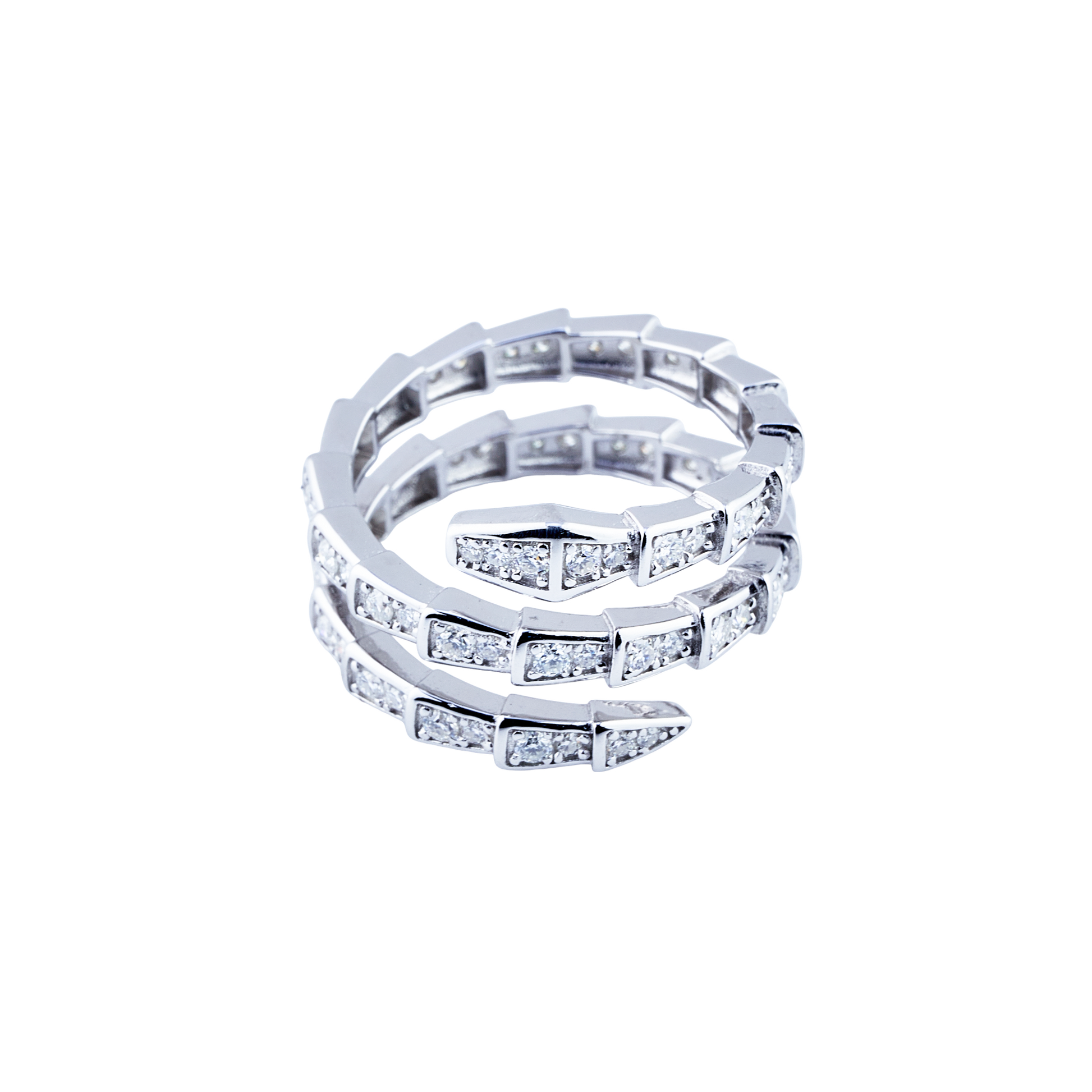 Karoline White Snake Ring