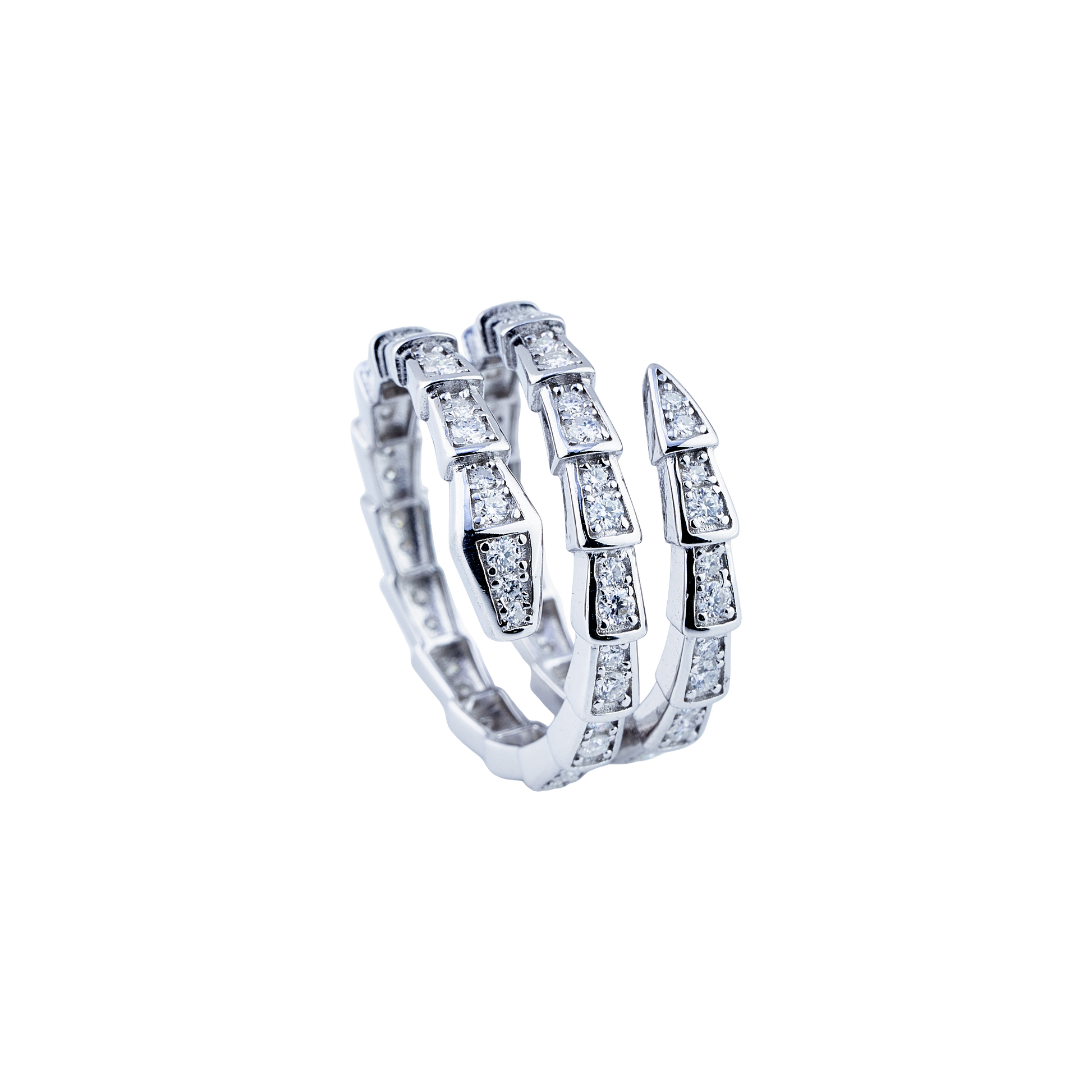 Karoline White Snake Ring