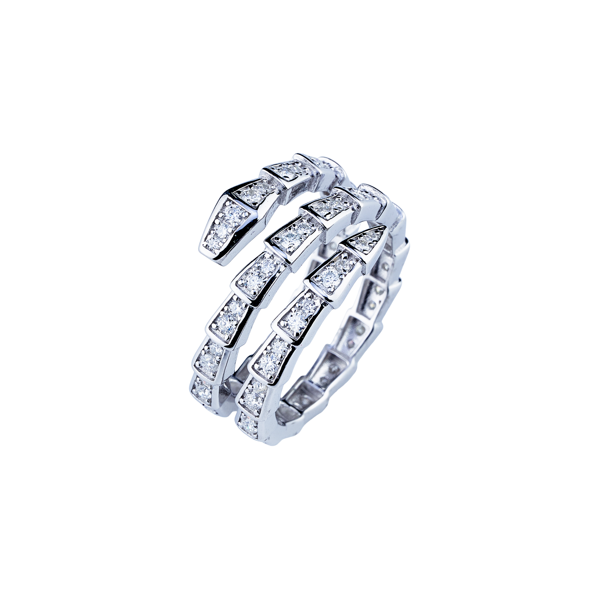 Karoline White Snake Ring