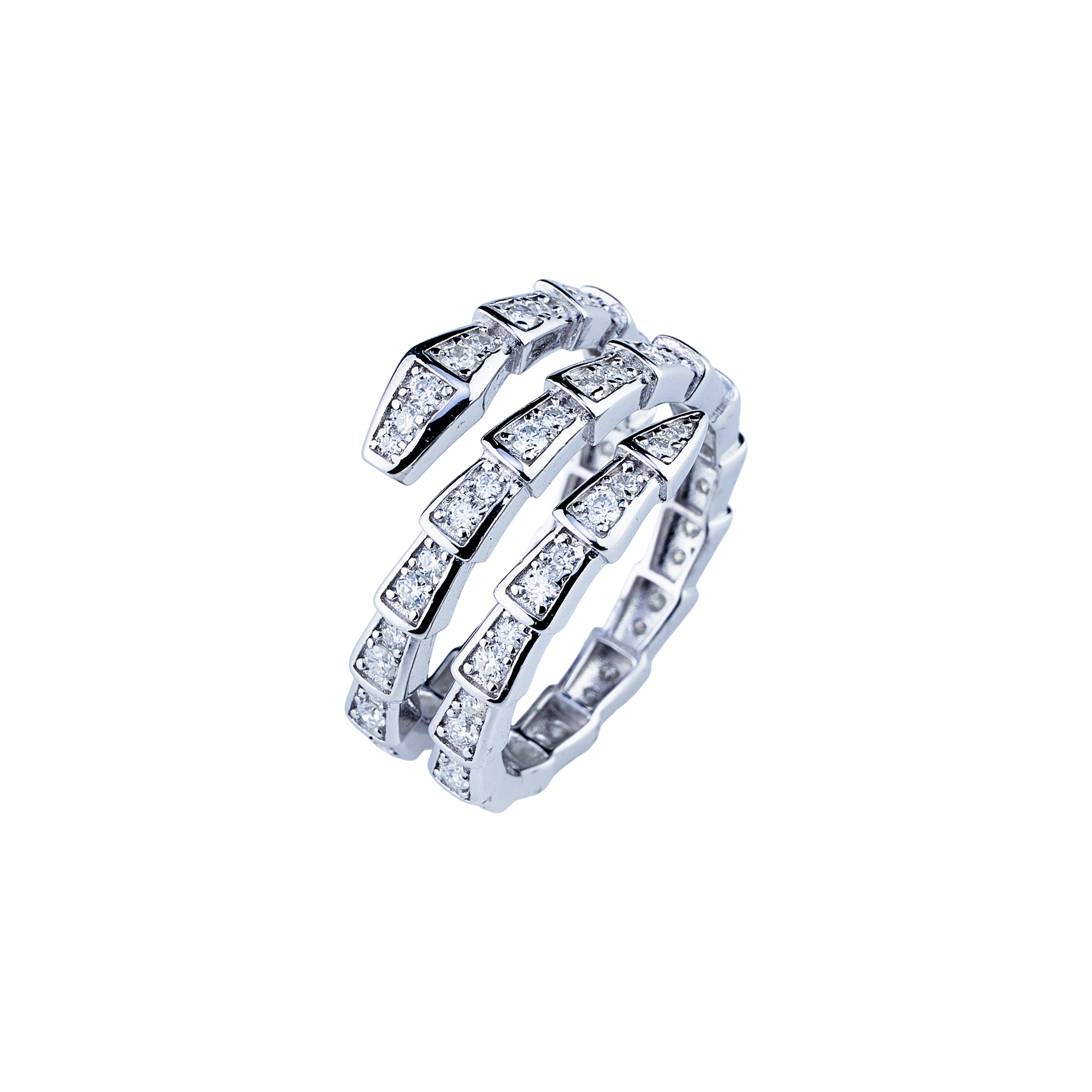 Karoline White Snake Ring