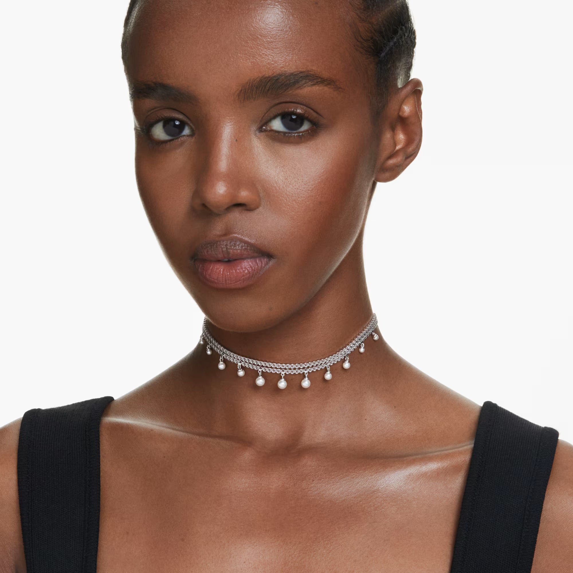 Katja Silver Pearl Necklace