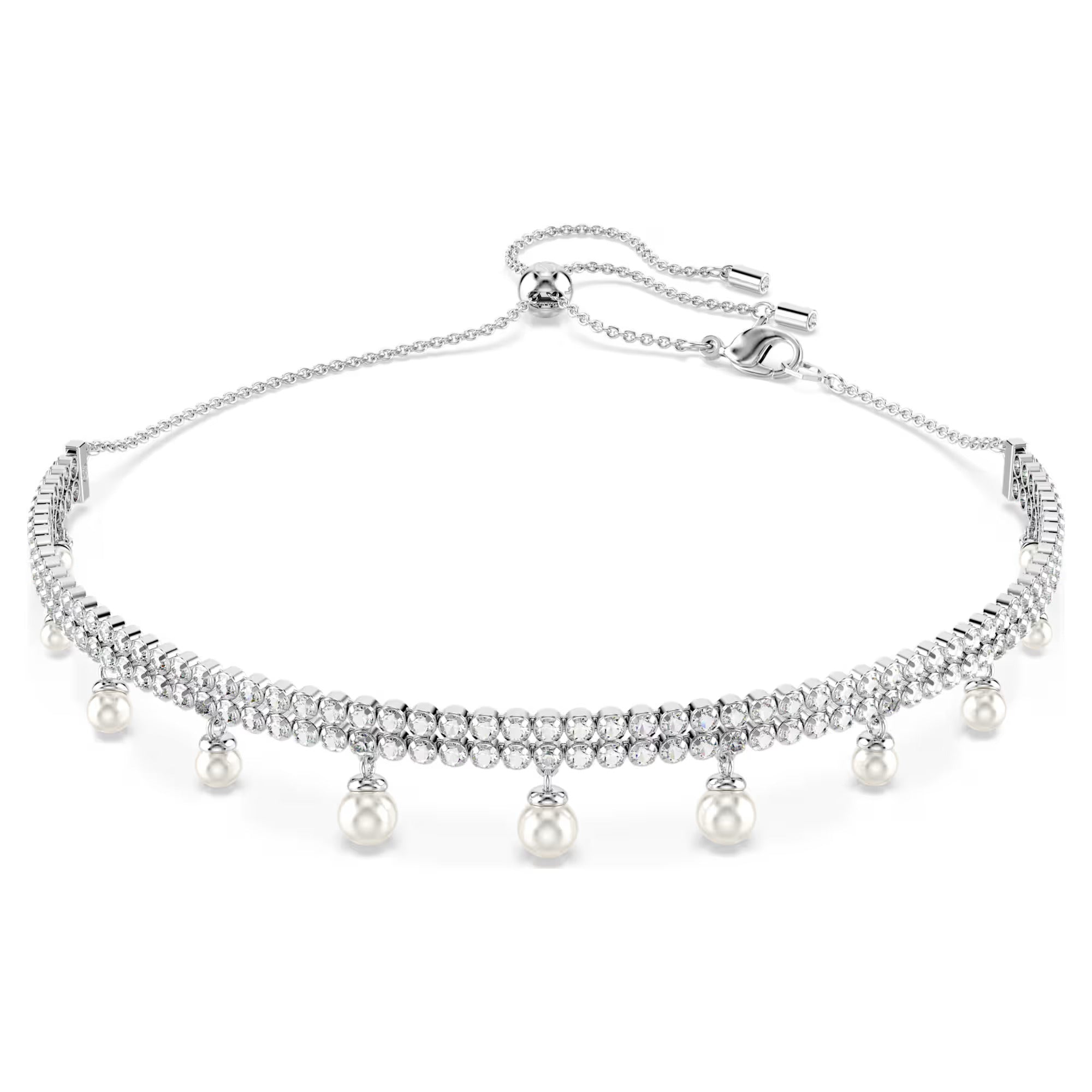 Katja Silver Pearl Necklace