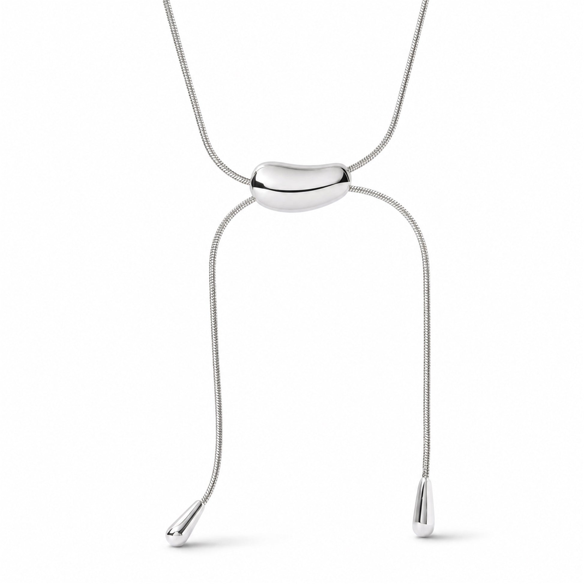 Kattrin 14K Gold Bean Teardrop Necklace