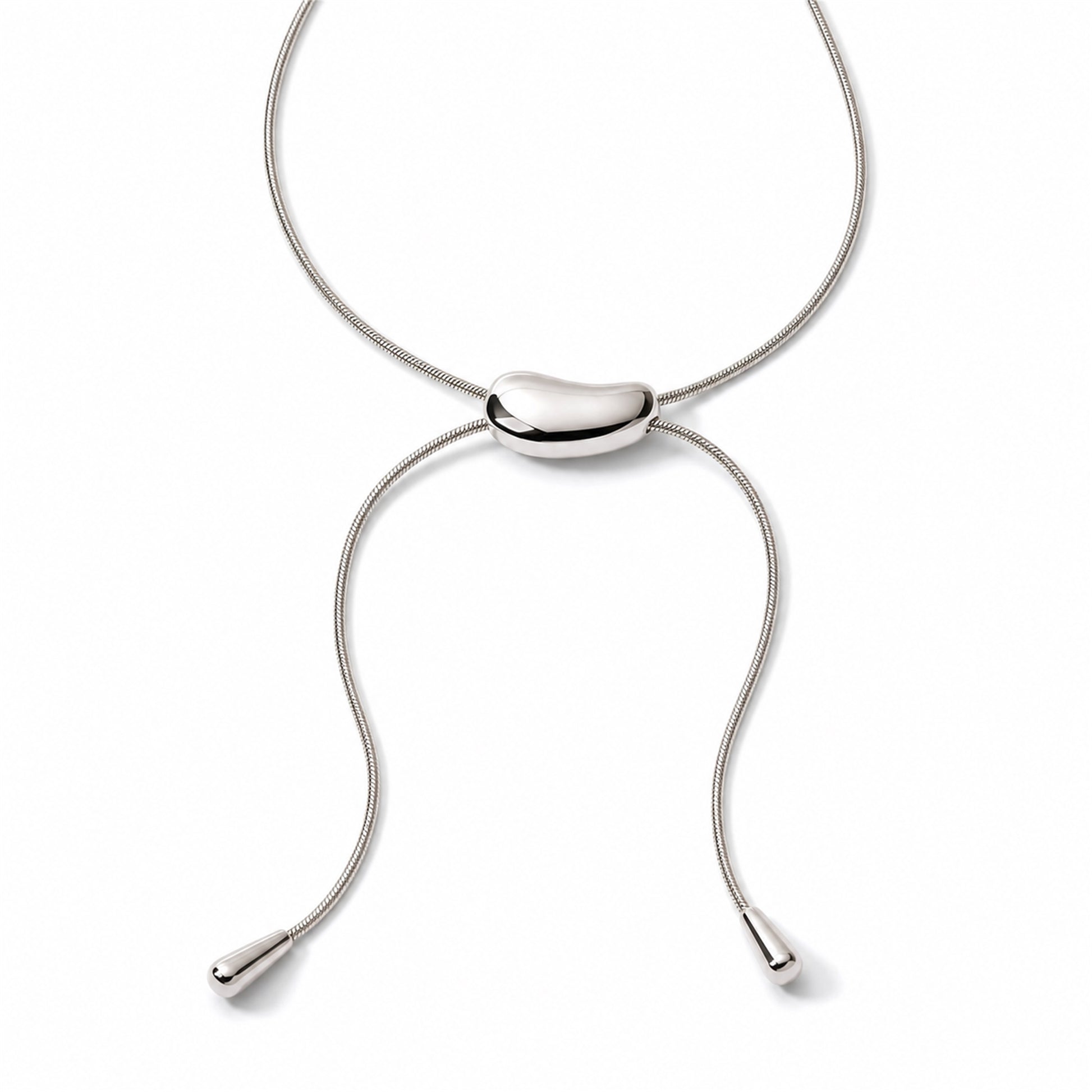 Kattrin 14K Gold Bean Teardrop Necklace