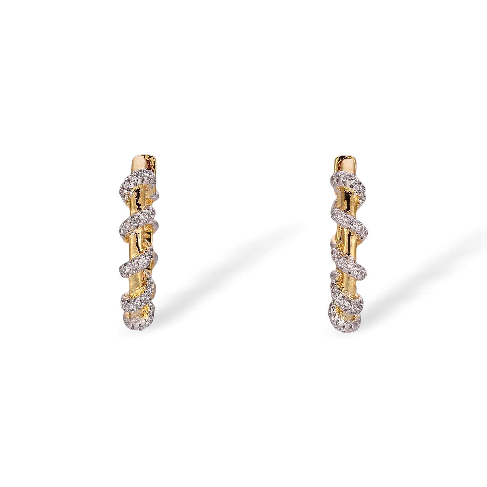 Kendra 18K Gold Spiral Earrings